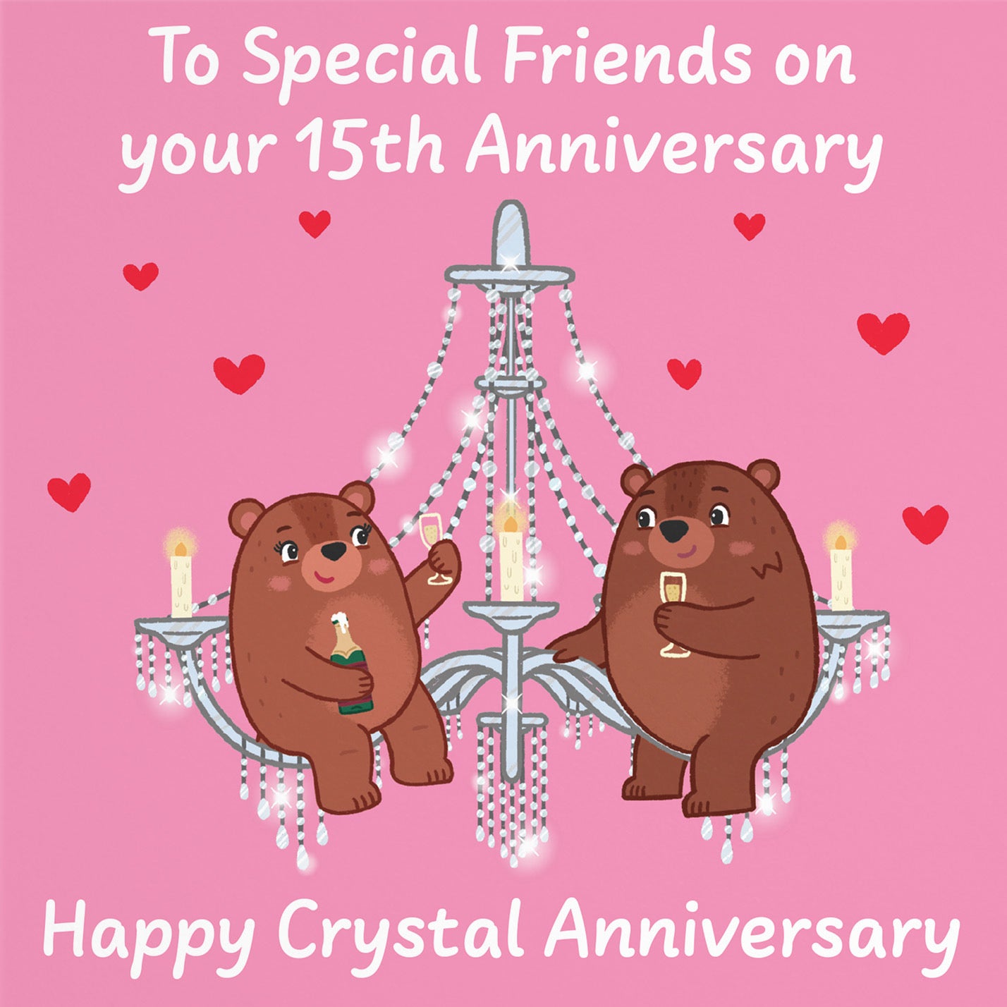 15th Special Friends Anniversary Card Love Story - Default Title (B0DHWBVTJC)