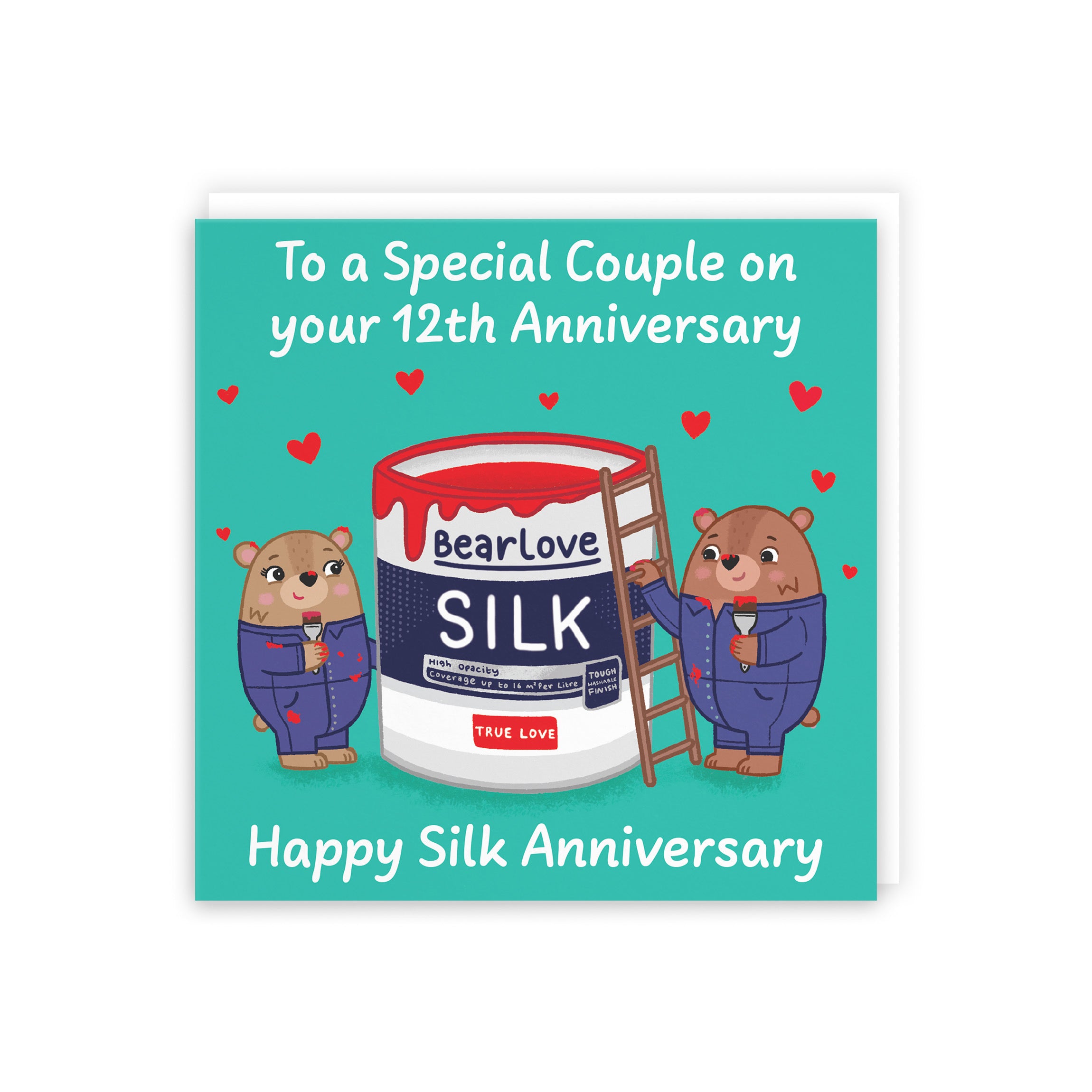 12th Couple Anniversary Card Love Story - Default Title (B0DHWC618V)