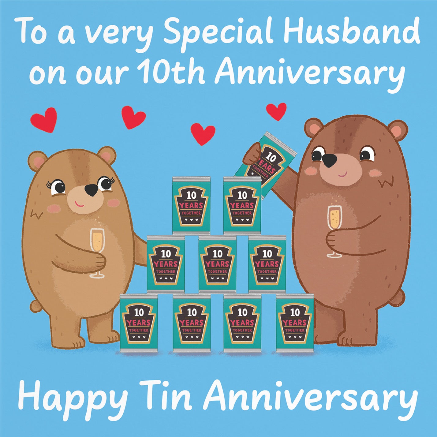 10th Husband Anniversary Card Love Story - Default Title (B0DHWC71WC)