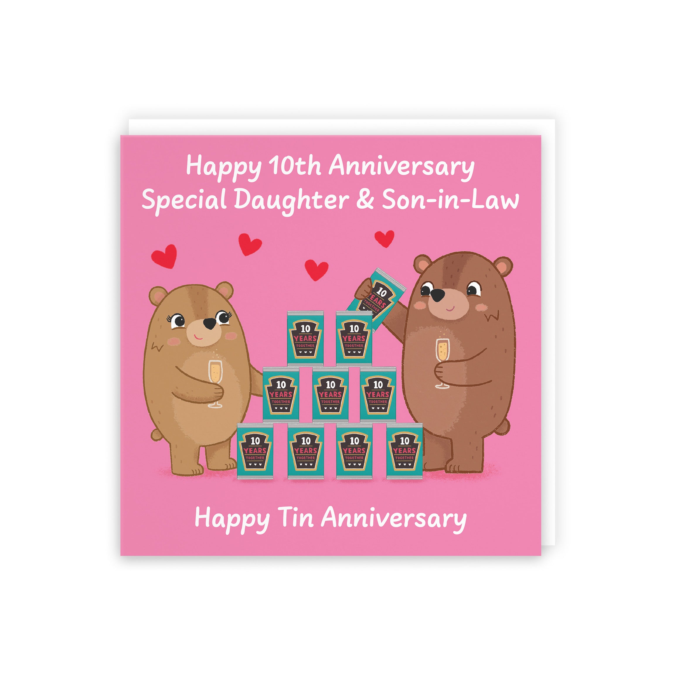 10th Daughter And Son In Law Anniversary Card Love Story - Default Title (B0DHWC948V)