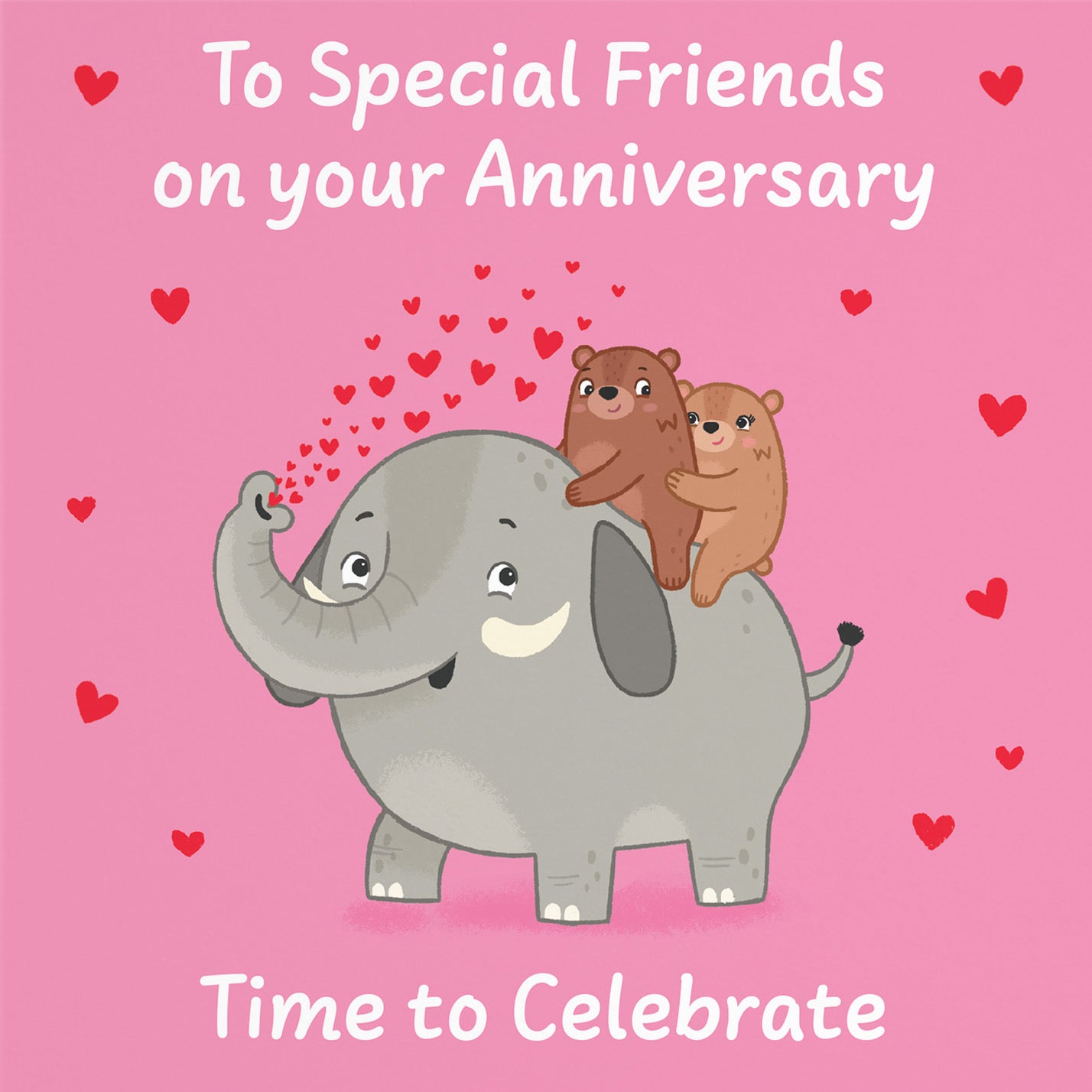 Friends Anniversary Card Elephant Love Story - Default Title (B0DHWCFDGZ)