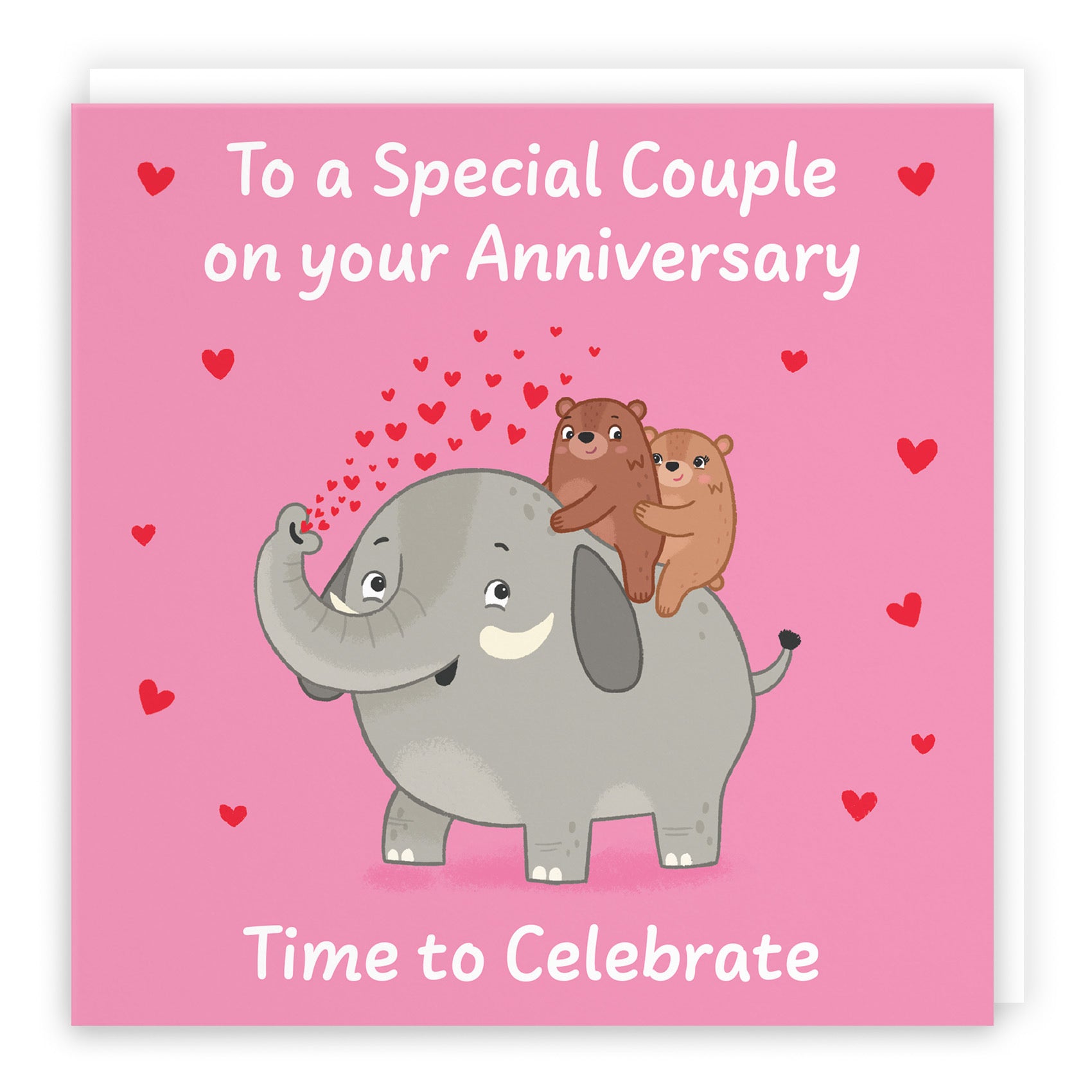 Couple Anniversary Card Elephant Love Story - Default Title (B0DHWCLQ7N)