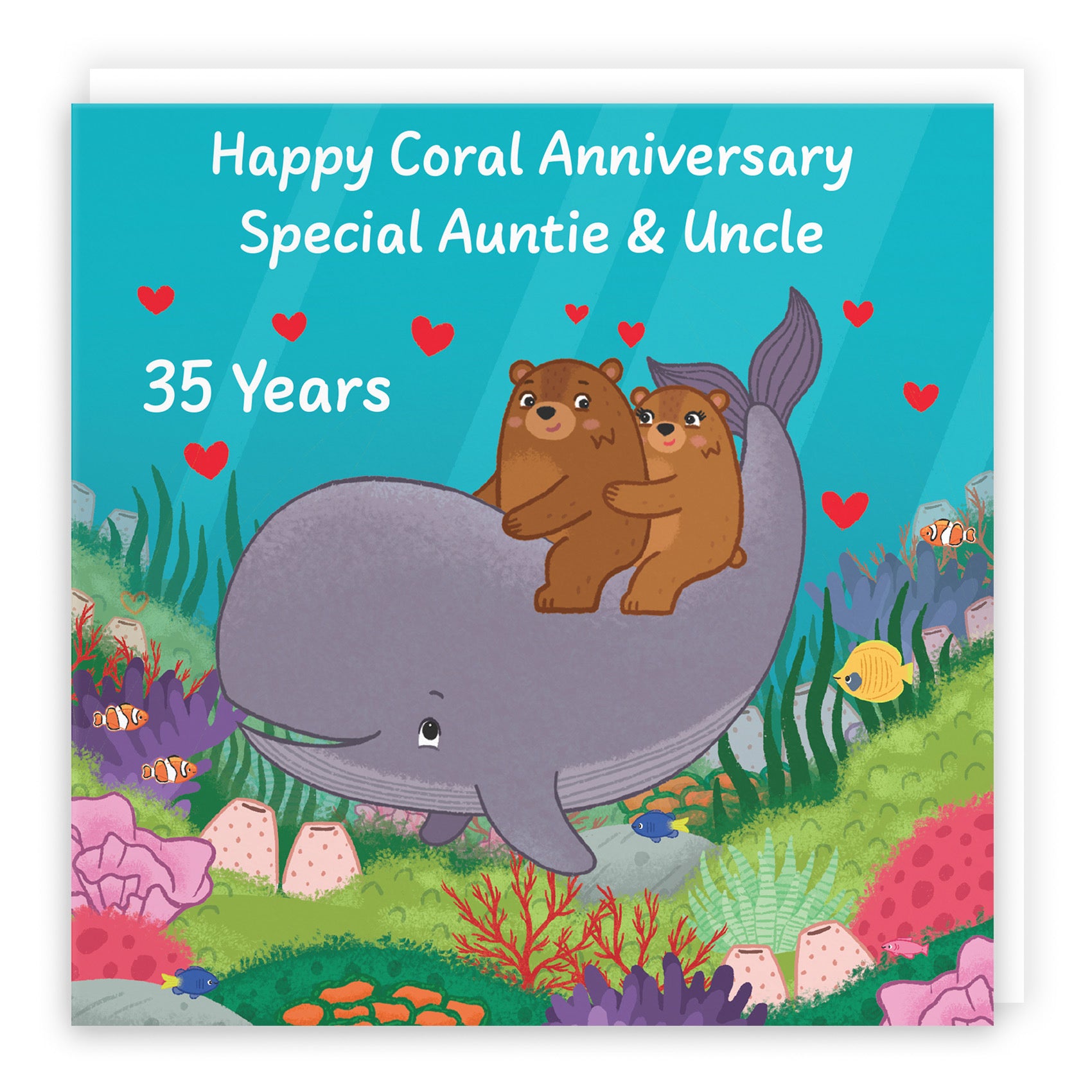 35th Auntie And Uncle Anniversary Card Love Story - Default Title (B0DHWCRH2B)