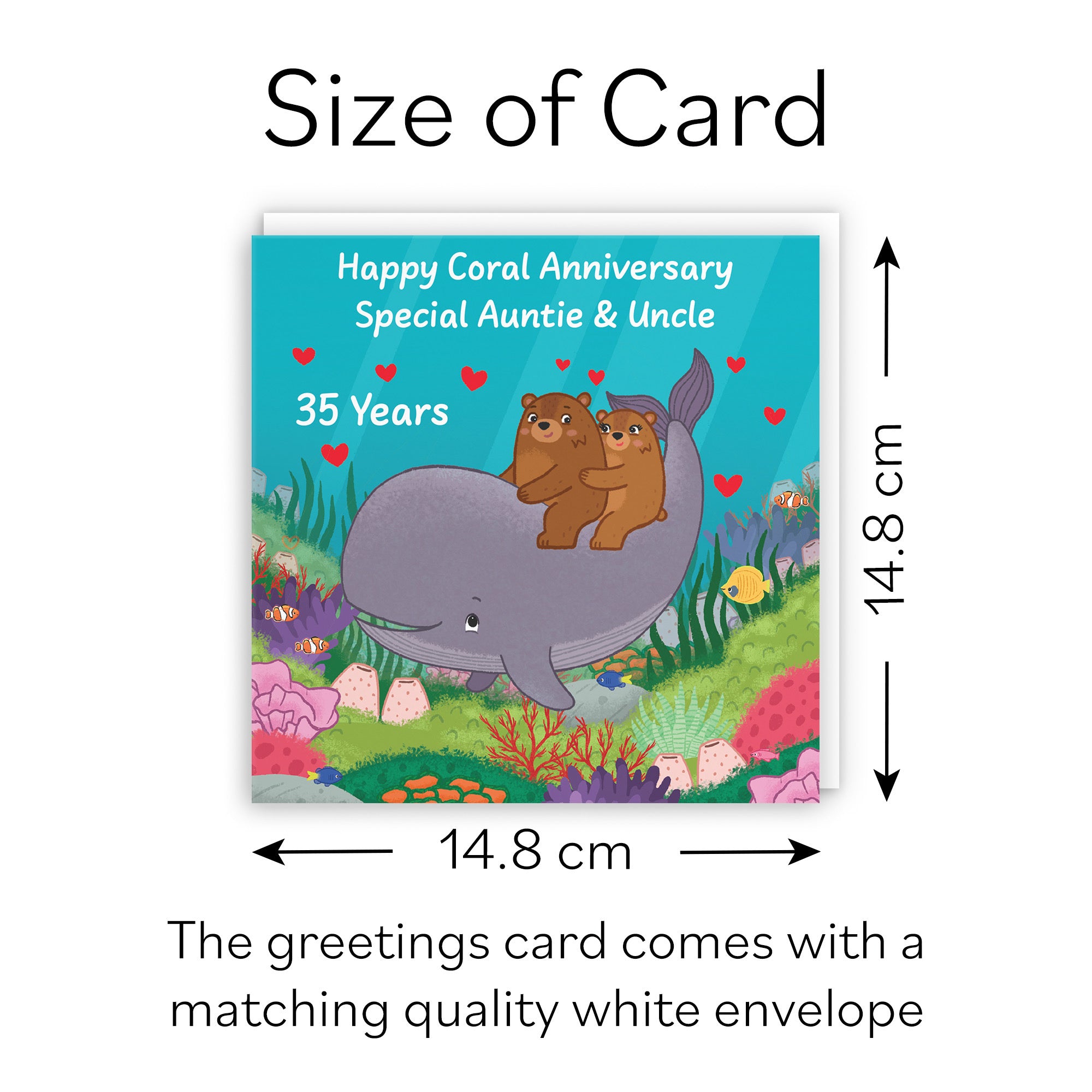 35th Auntie And Uncle Anniversary Card Love Story - Default Title (B0DHWCRH2B)