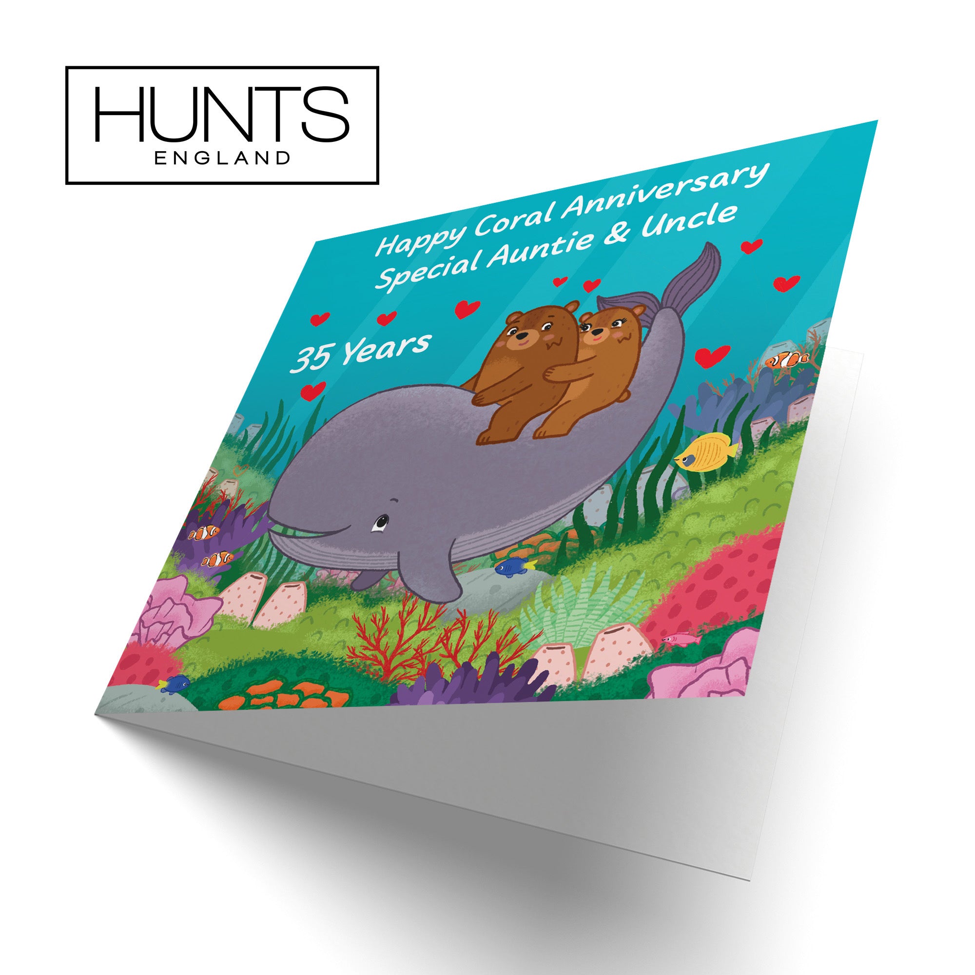 35th Auntie And Uncle Anniversary Card Love Story - Default Title (B0DHWCRH2B)