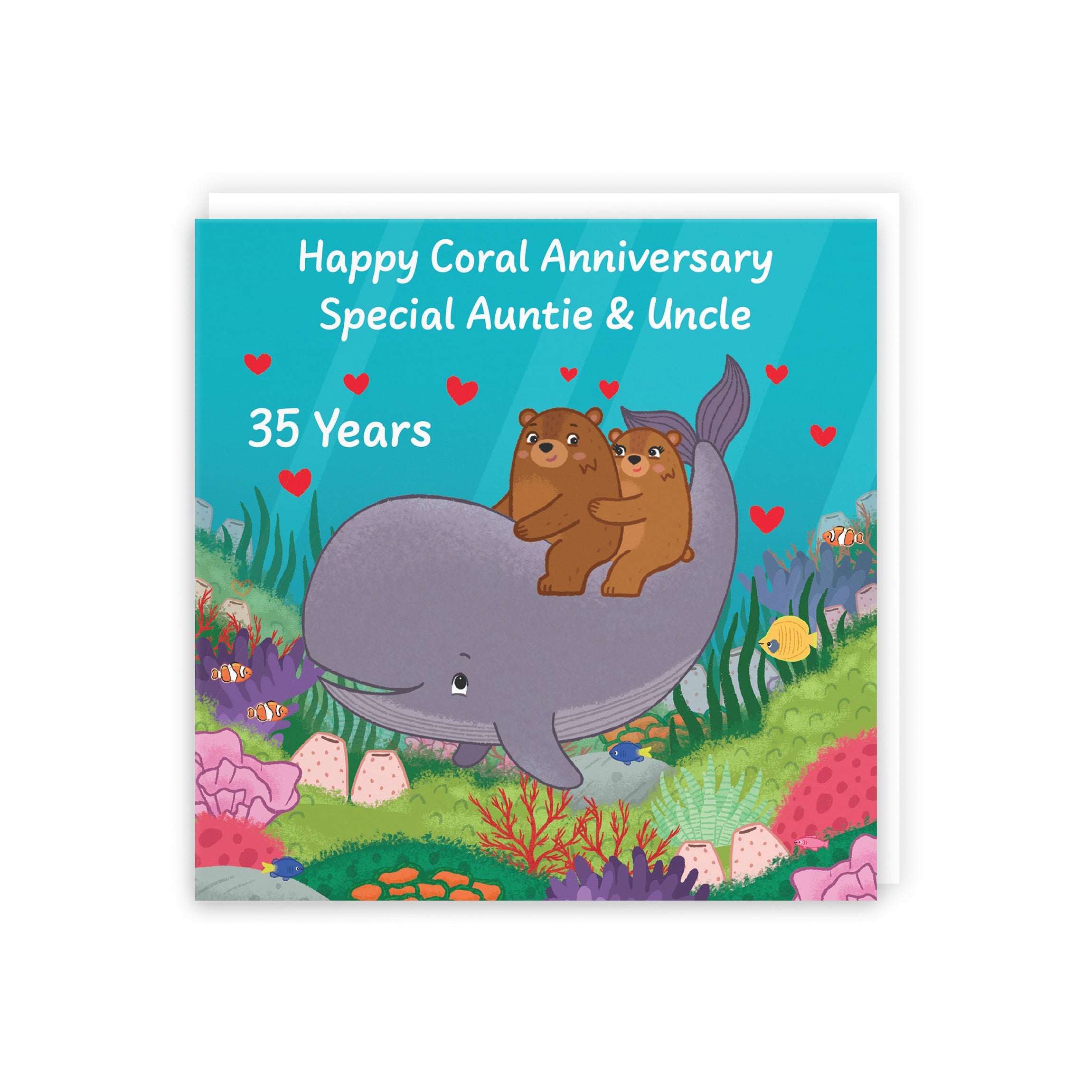 35th Auntie And Uncle Anniversary Card Love Story - Default Title (B0DHWCRH2B)