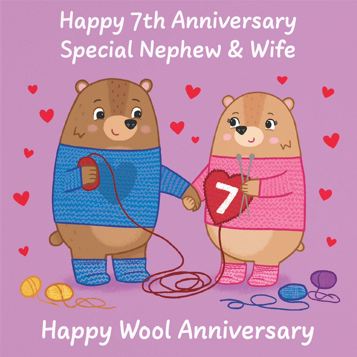 7th Nephew And Wife Anniversary Card Love Story - Default Title (B0DHWCSMLN)
