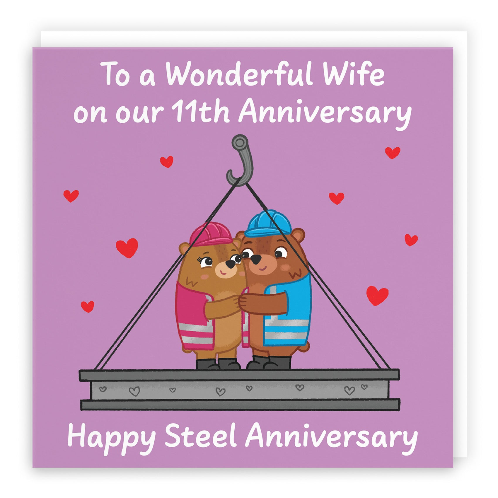 11th Wife Anniversary Card Love Story - Default Title (B0DHWD3GHB)