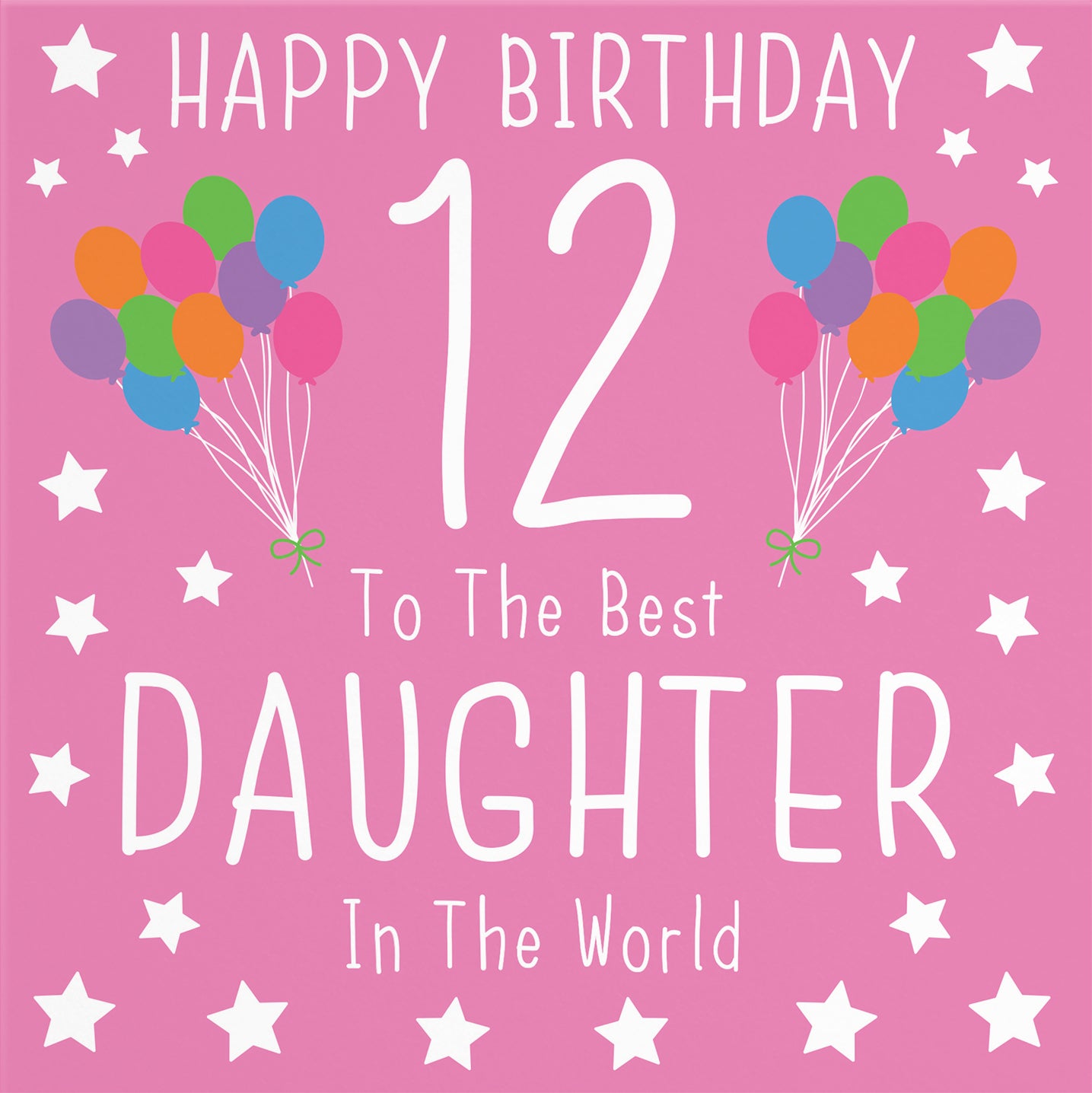12th Daughter Birthday Card Iconic