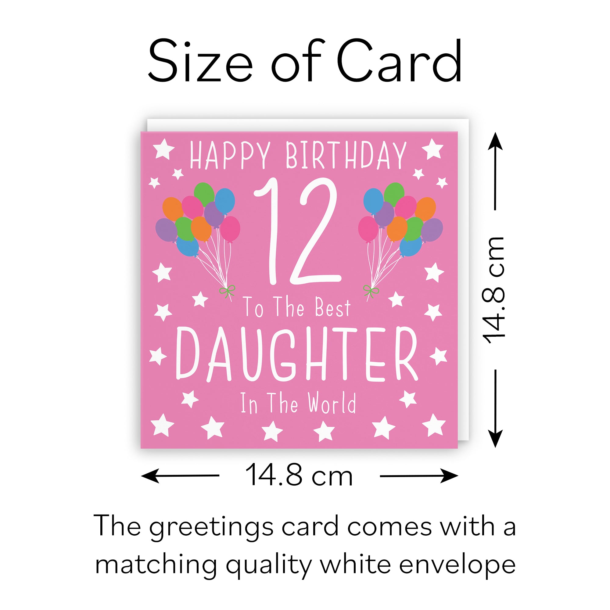 12th Daughter Birthday Card Iconic