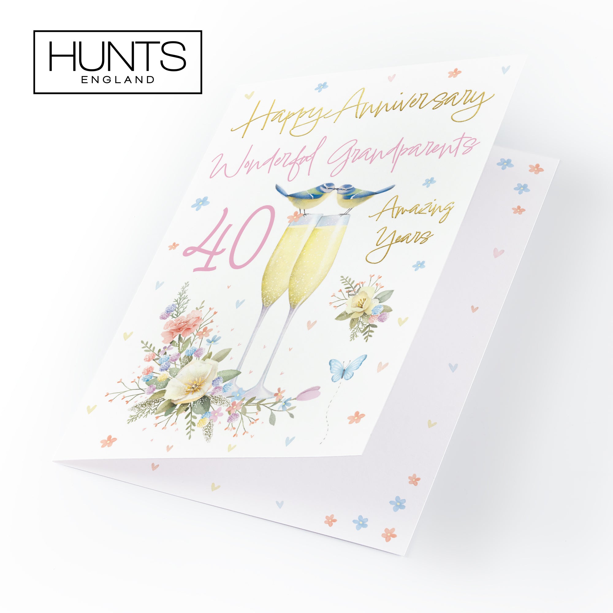 40th Grandparents Anniversary Card Champagne Flutes Milo's Gallery