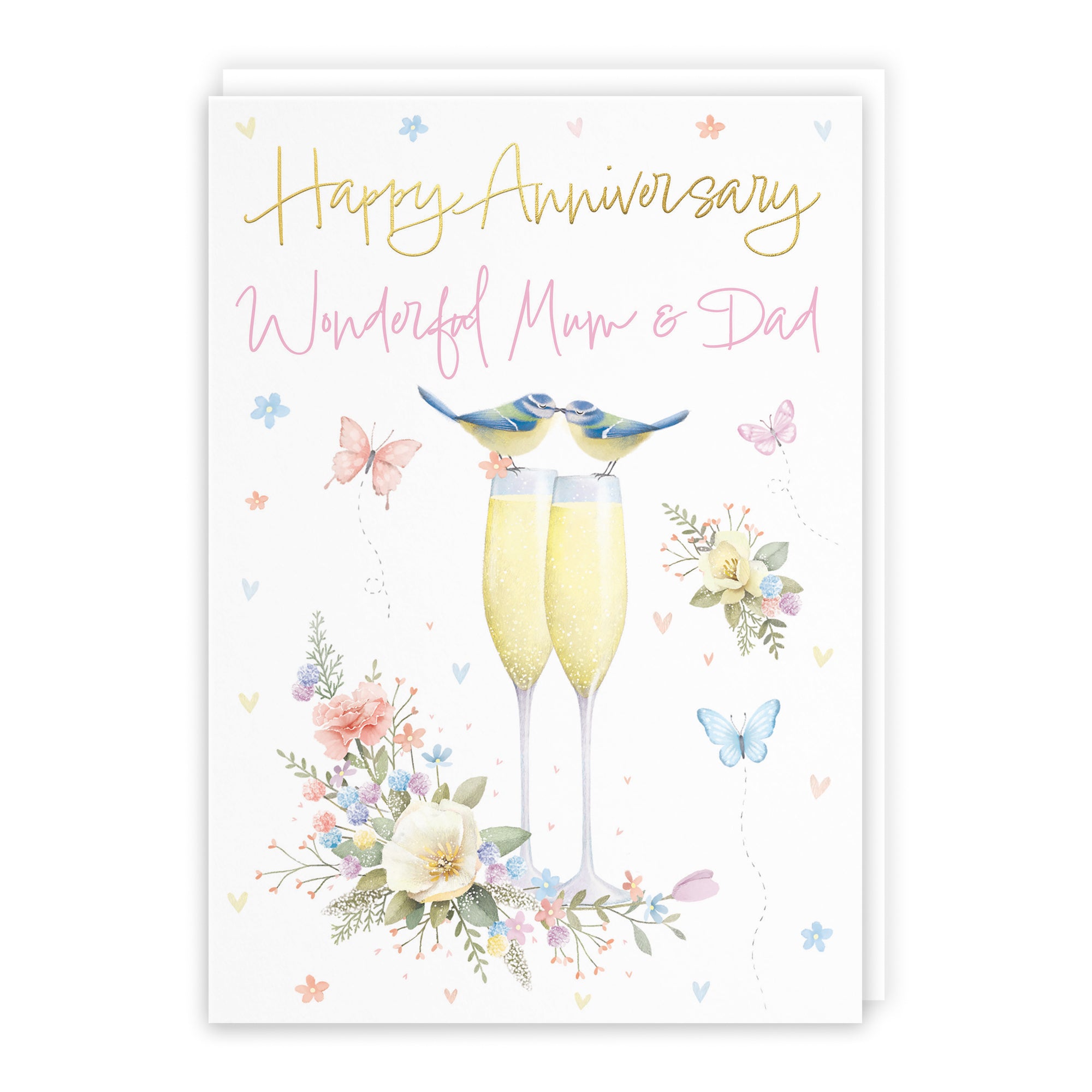 Mum And Dad Anniversary Card Champagne Flutes Milo's Gallery