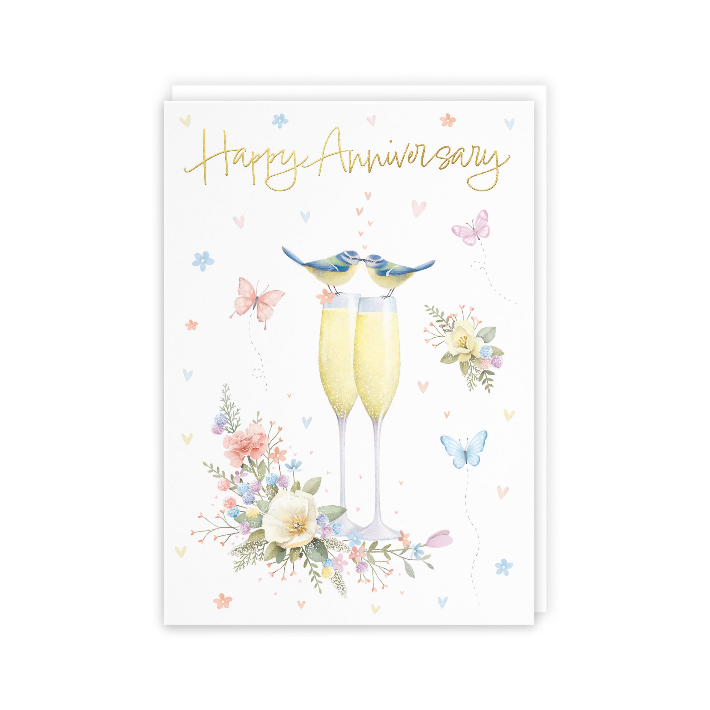 Anniversary Card Champagne Flutes Milo's Gallery
