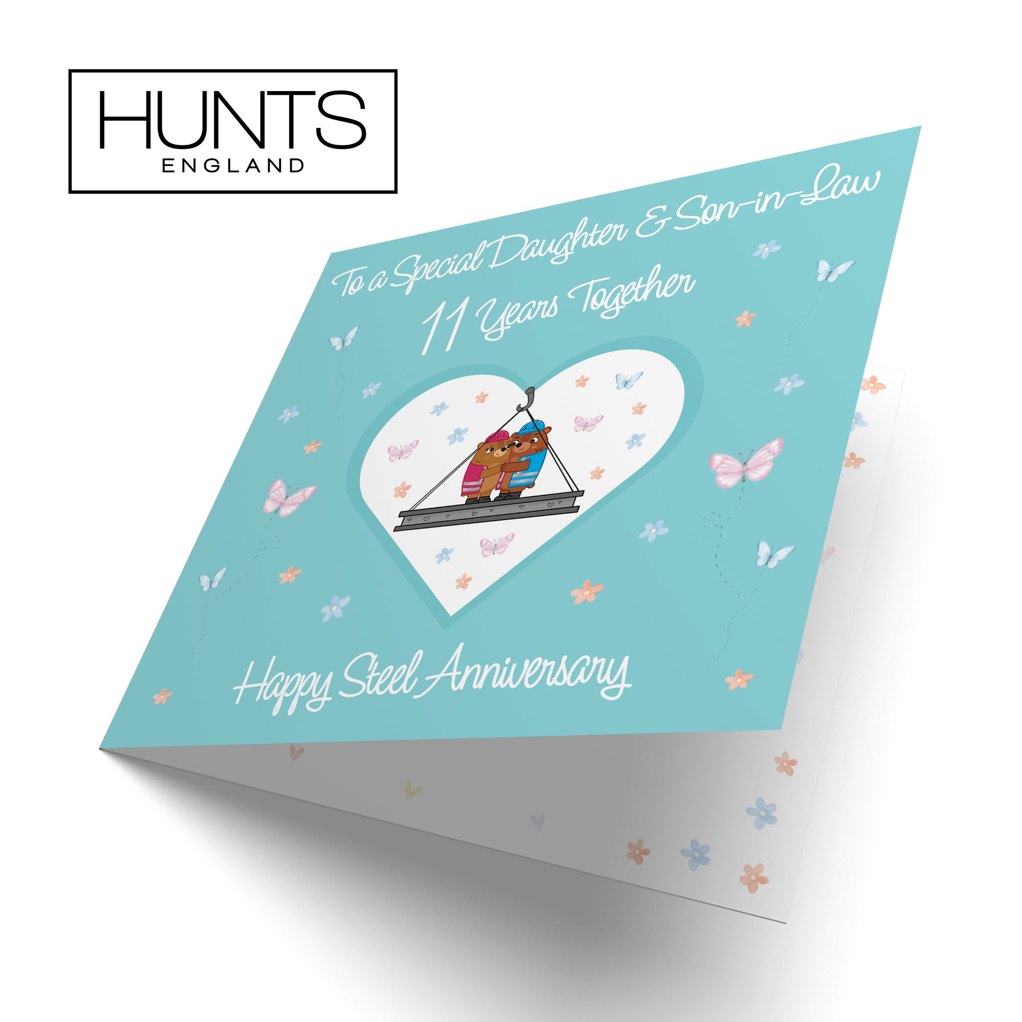 11th Daughter & Son-in-Law Anniversary Card Romantic Meadows