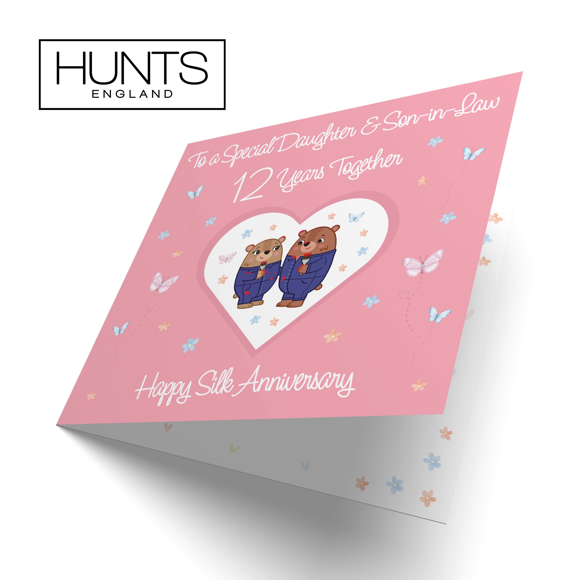 12th Daughter & Son-in-Law Anniversary Card Romantic Meadows