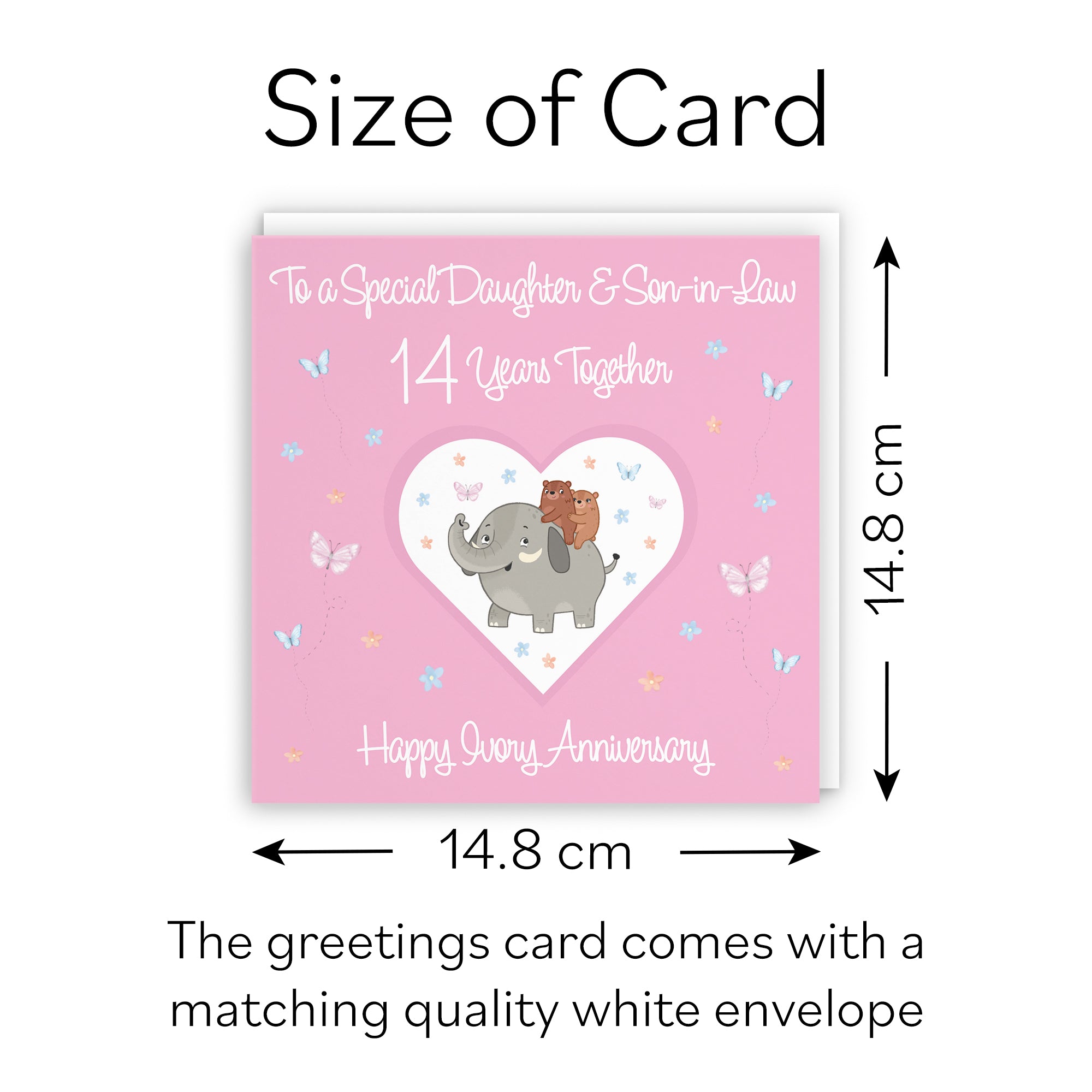 14th Daughter & Son-in-Law Anniversary Card Romantic Meadows