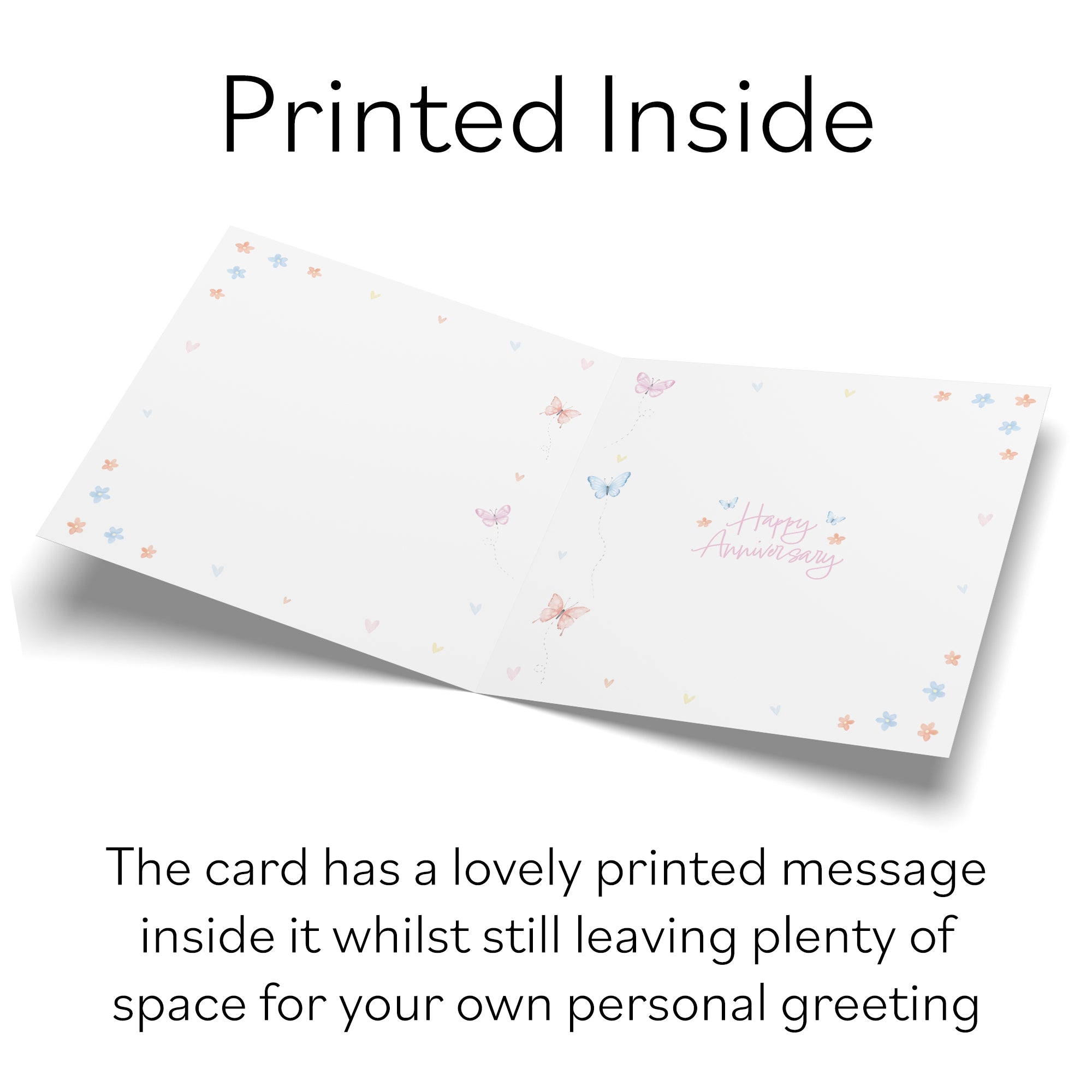 4th Anniversary Card Flower Romantic Meadows