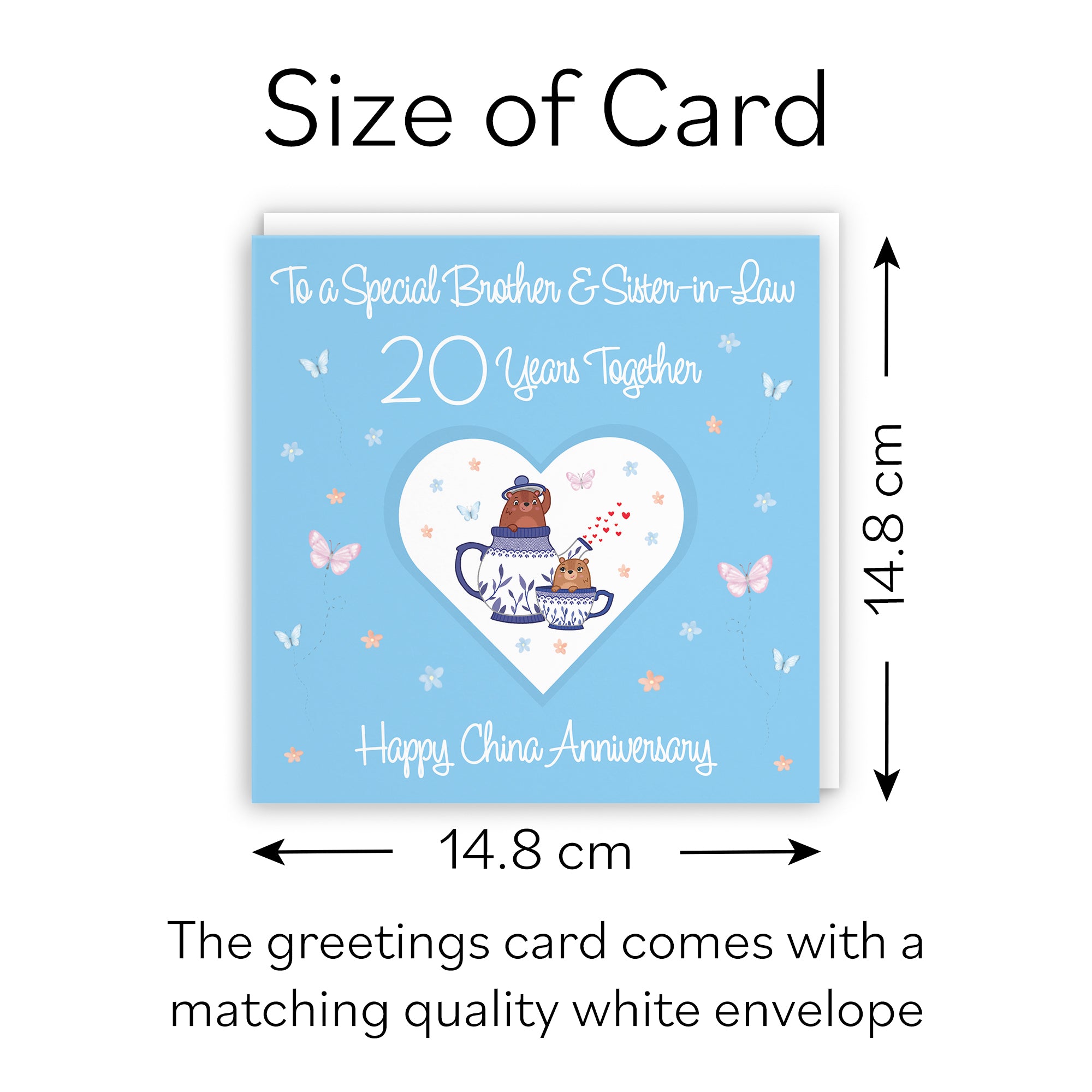20th Brother & Sister-in-Law Anniversary Card Romantic Meadows