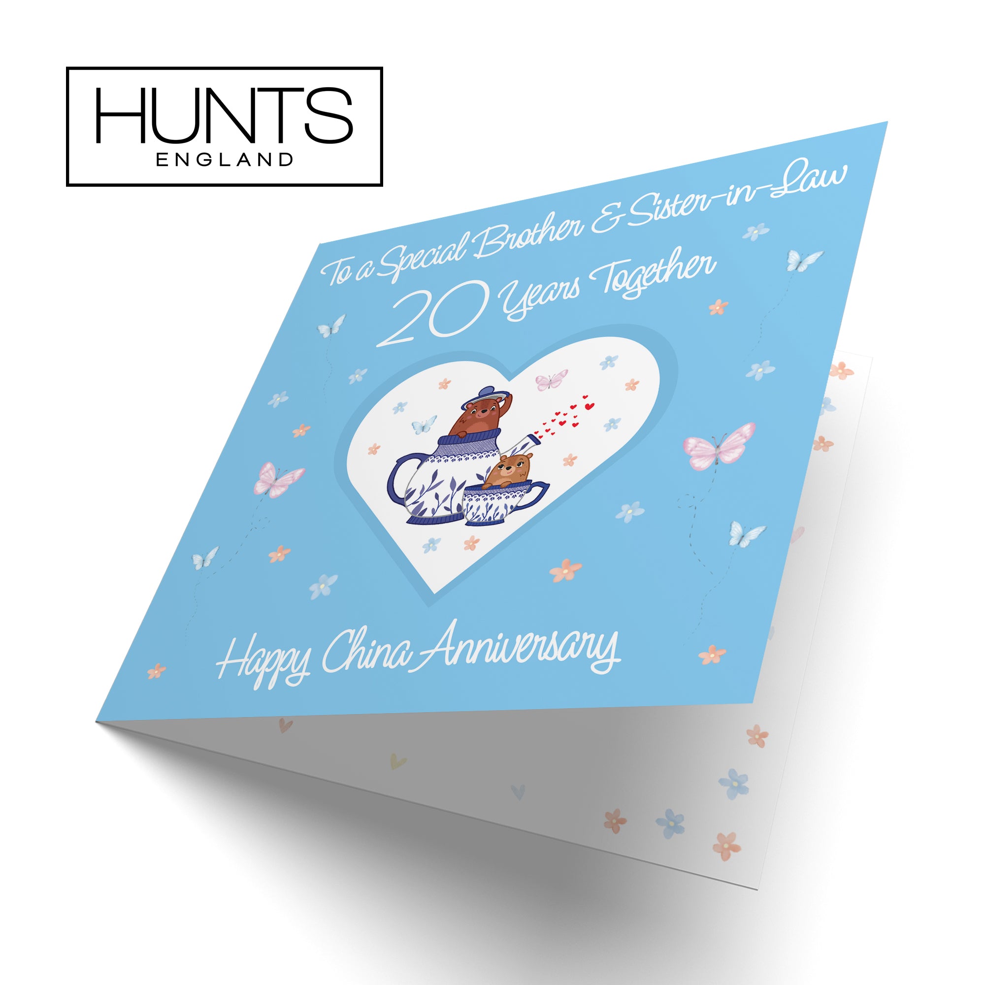20th Brother & Sister-in-Law Anniversary Card Romantic Meadows
