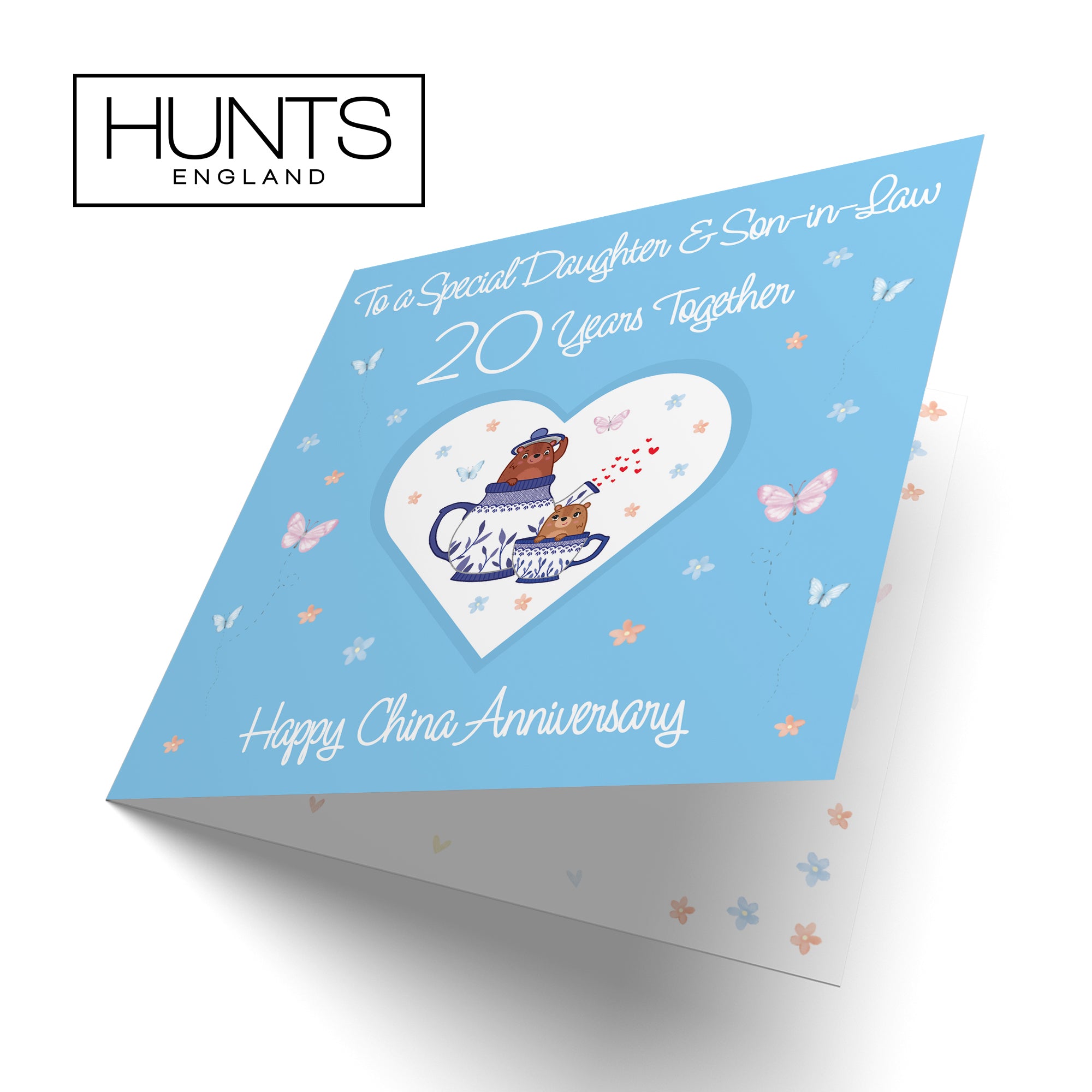 20th Daughter & Son-in-Law Anniversary Card Romantic Meadows