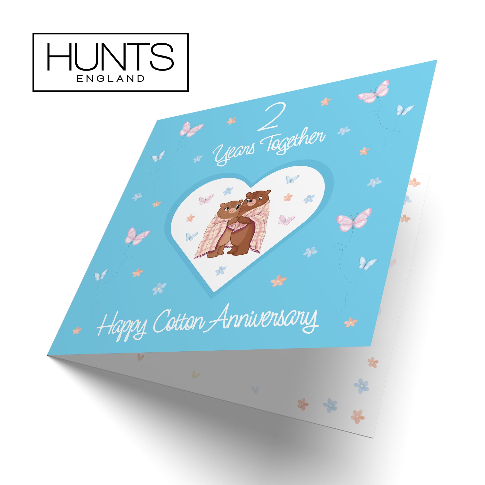 2nd Anniversary Card Cotton Romantic Meadows