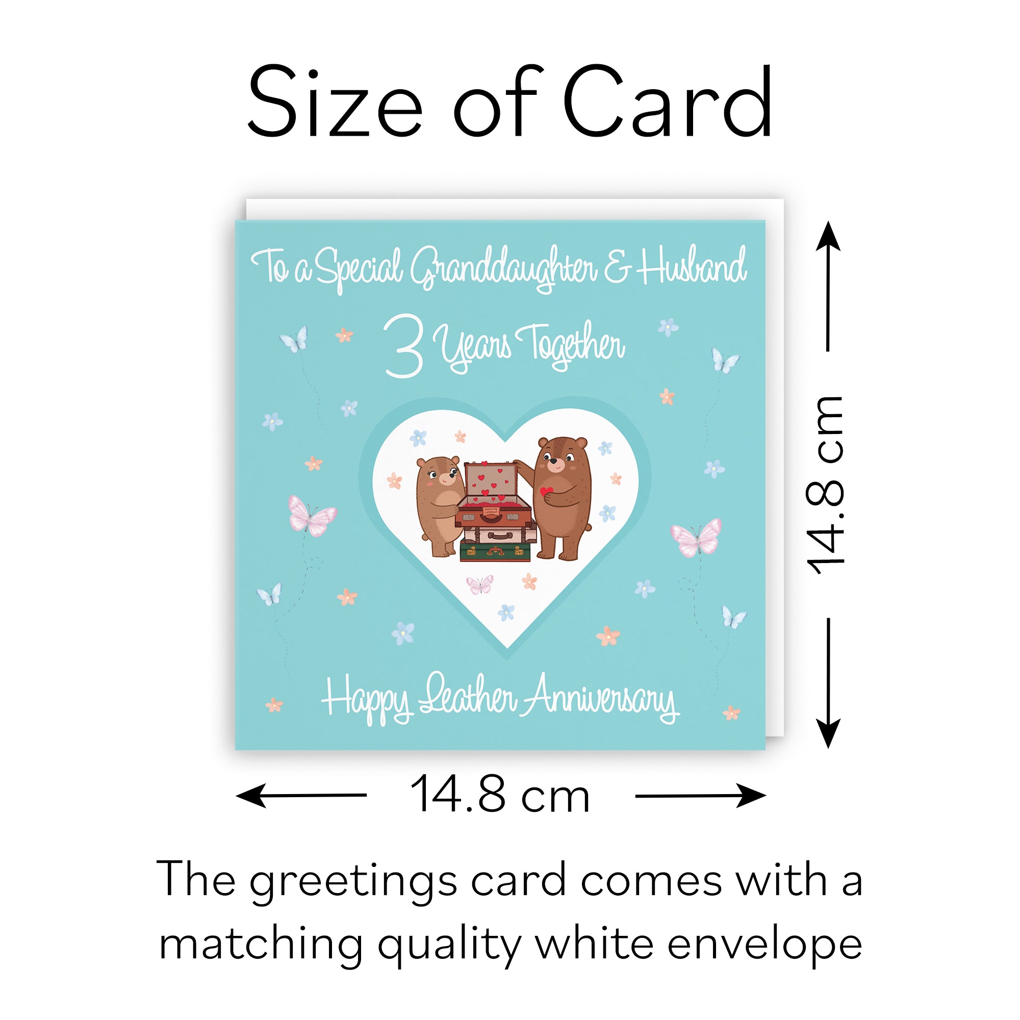 3rd Granddaughter & Husband Anniversary Card Romantic Meadows