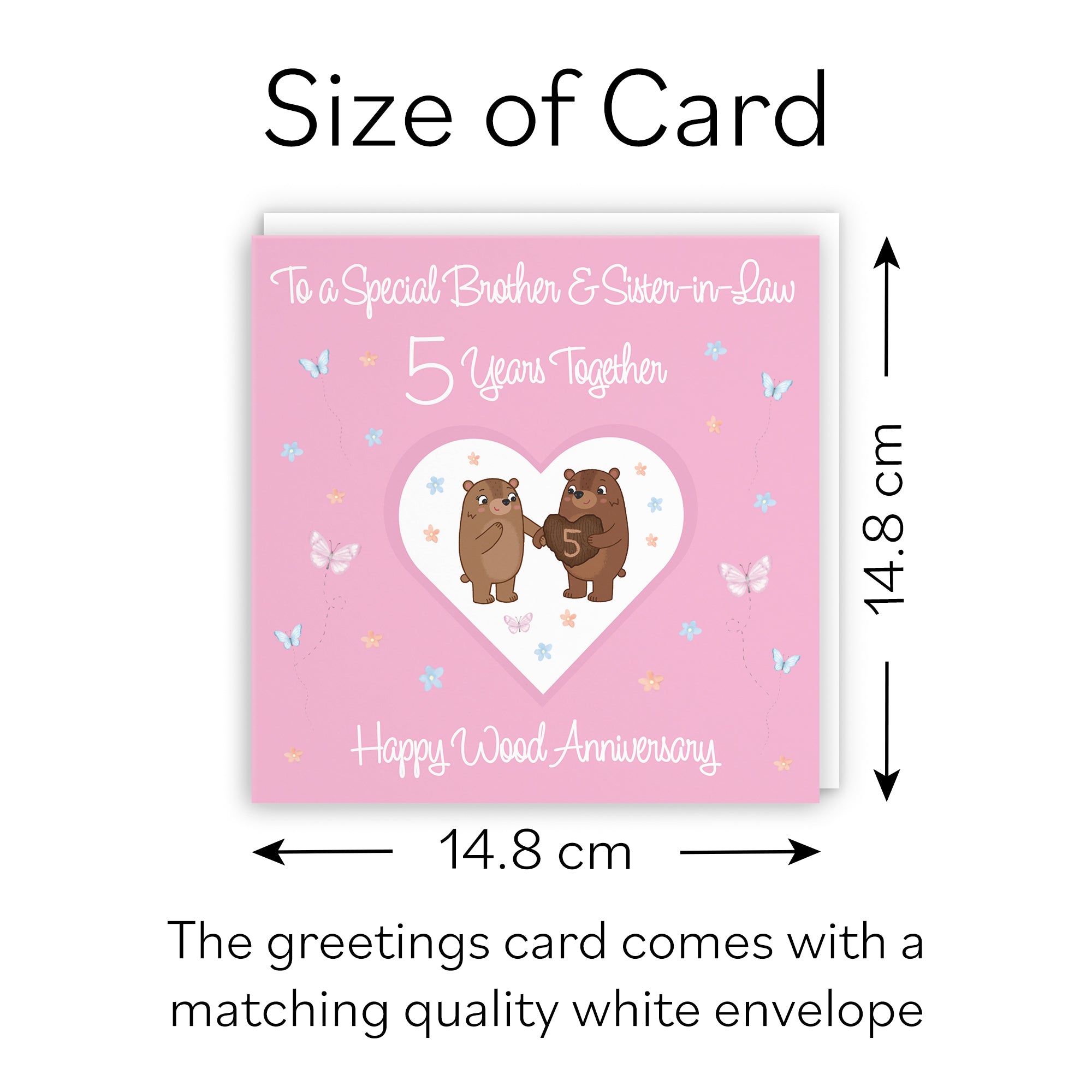 5th Brother & Sister-in-Law Anniversary Card Romantic Meadows