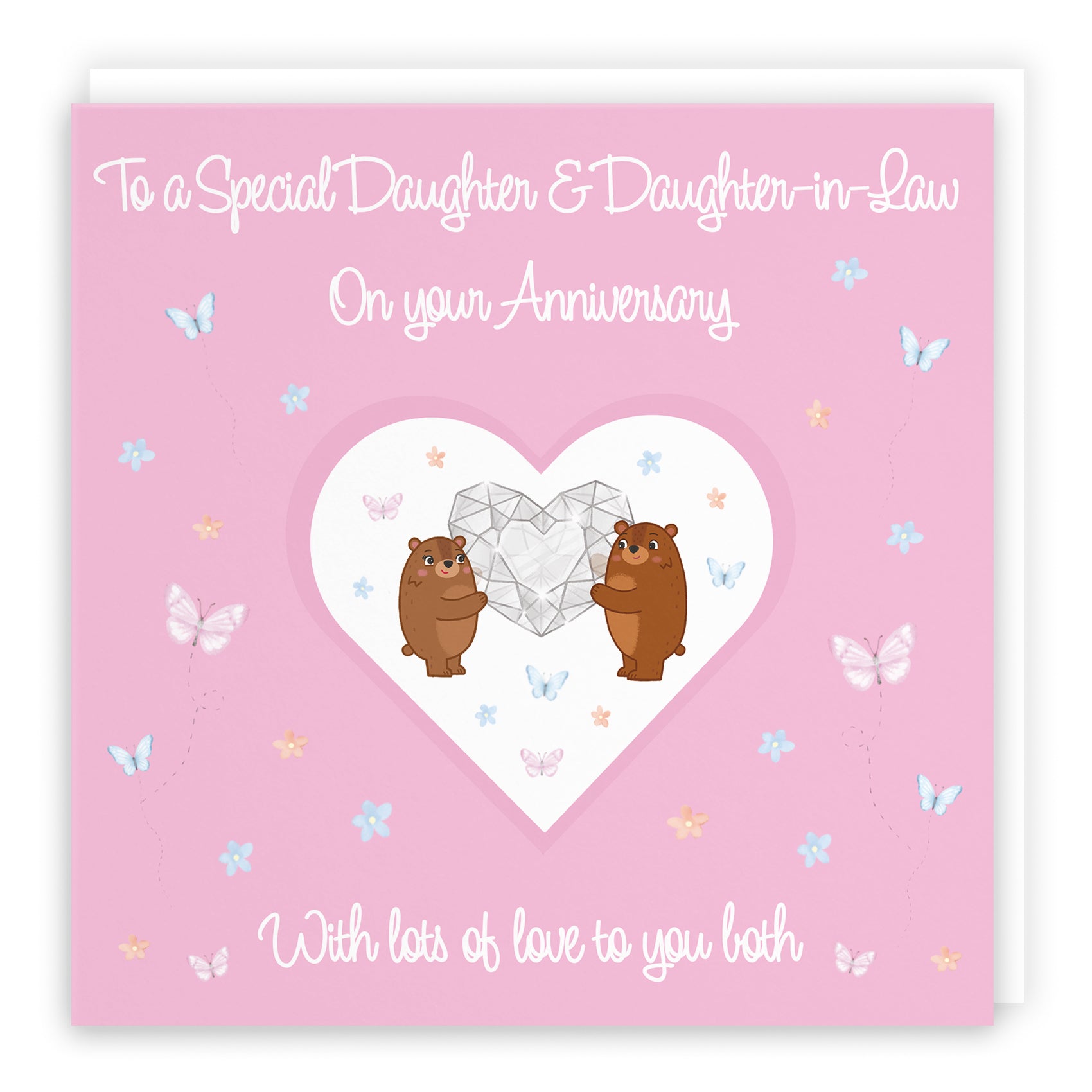 Daughter And Daughter-in-Law Anniversary Card Romantic Meadows