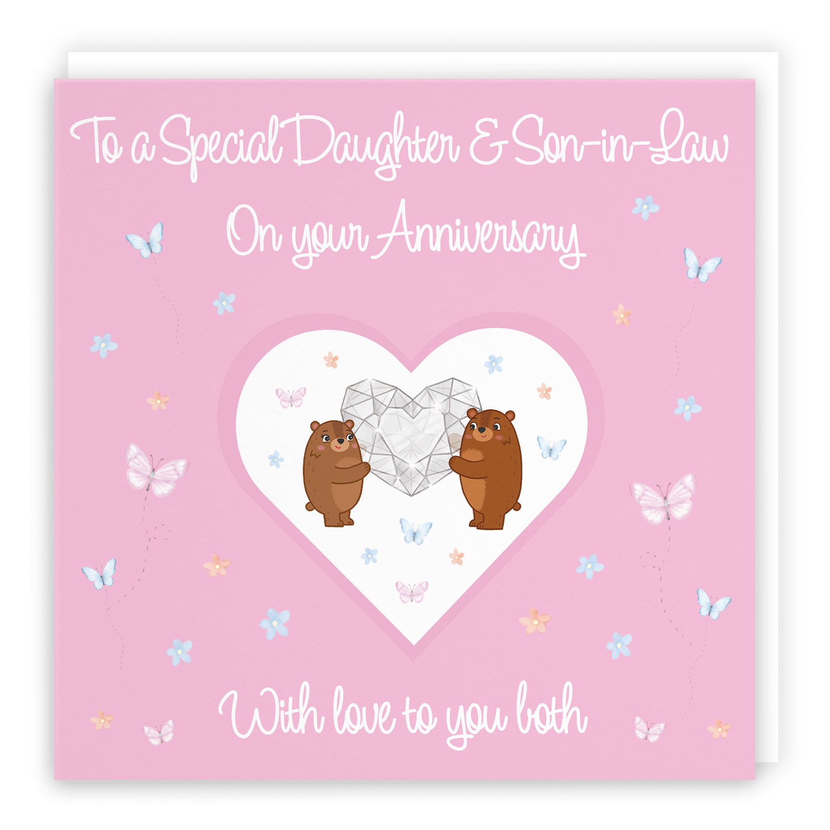 Daughter And Son-in-Law Anniversary Card Romantic Meadows