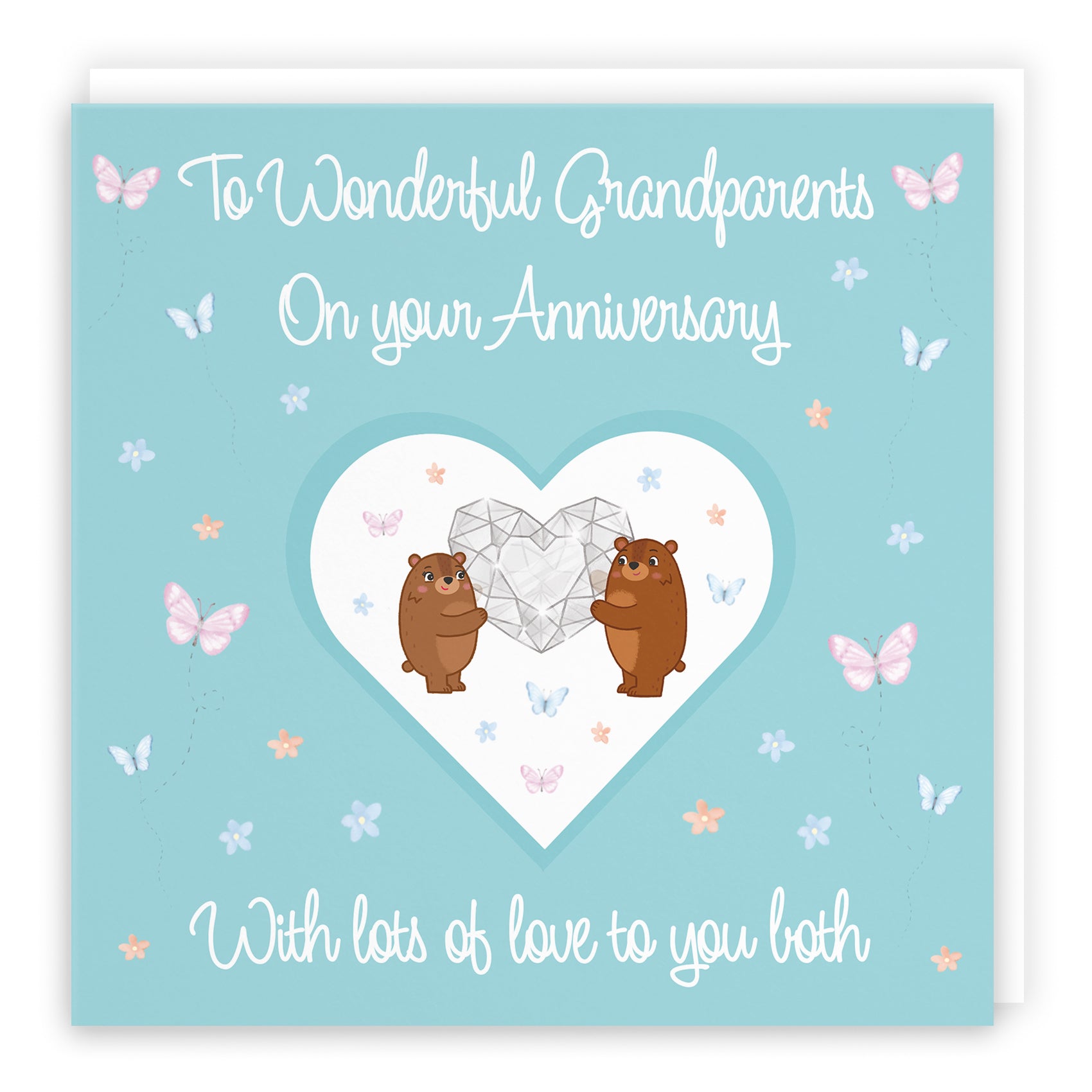 Grandparents Anniversary Card Romantic Meadows