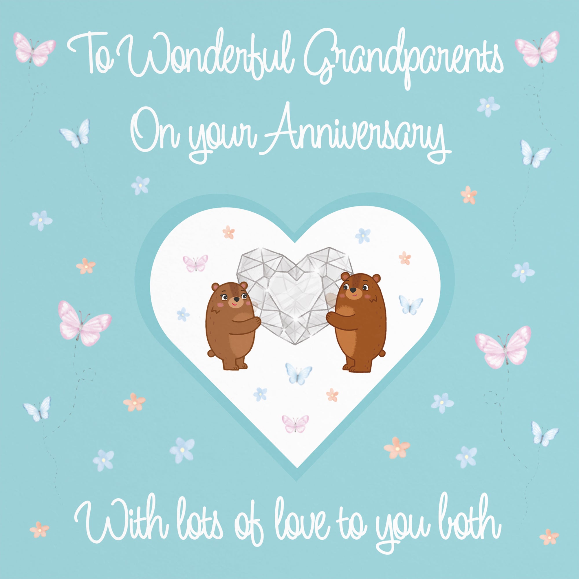 Grandparents Anniversary Card Romantic Meadows