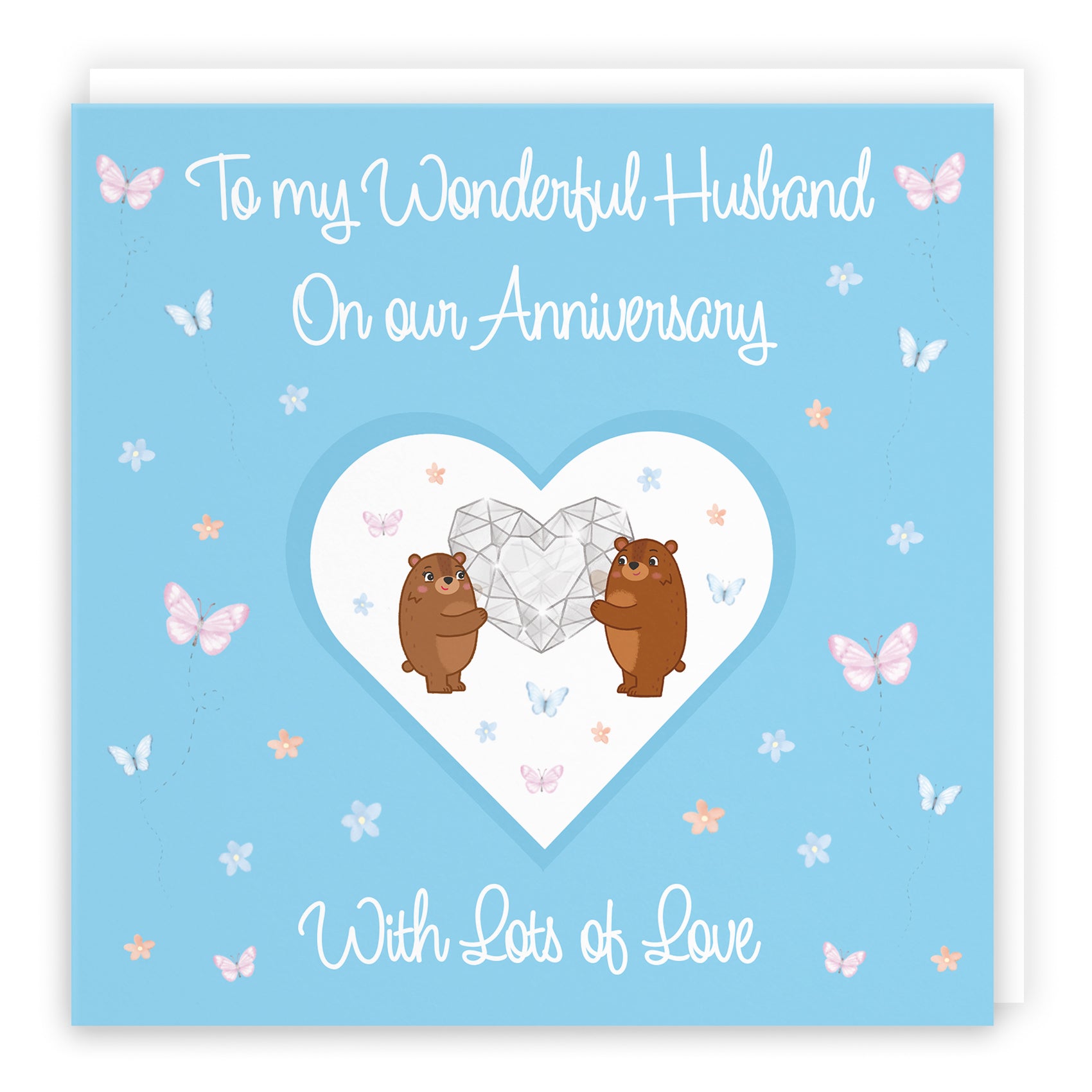 Husband Anniversary Card Romantic Meadows