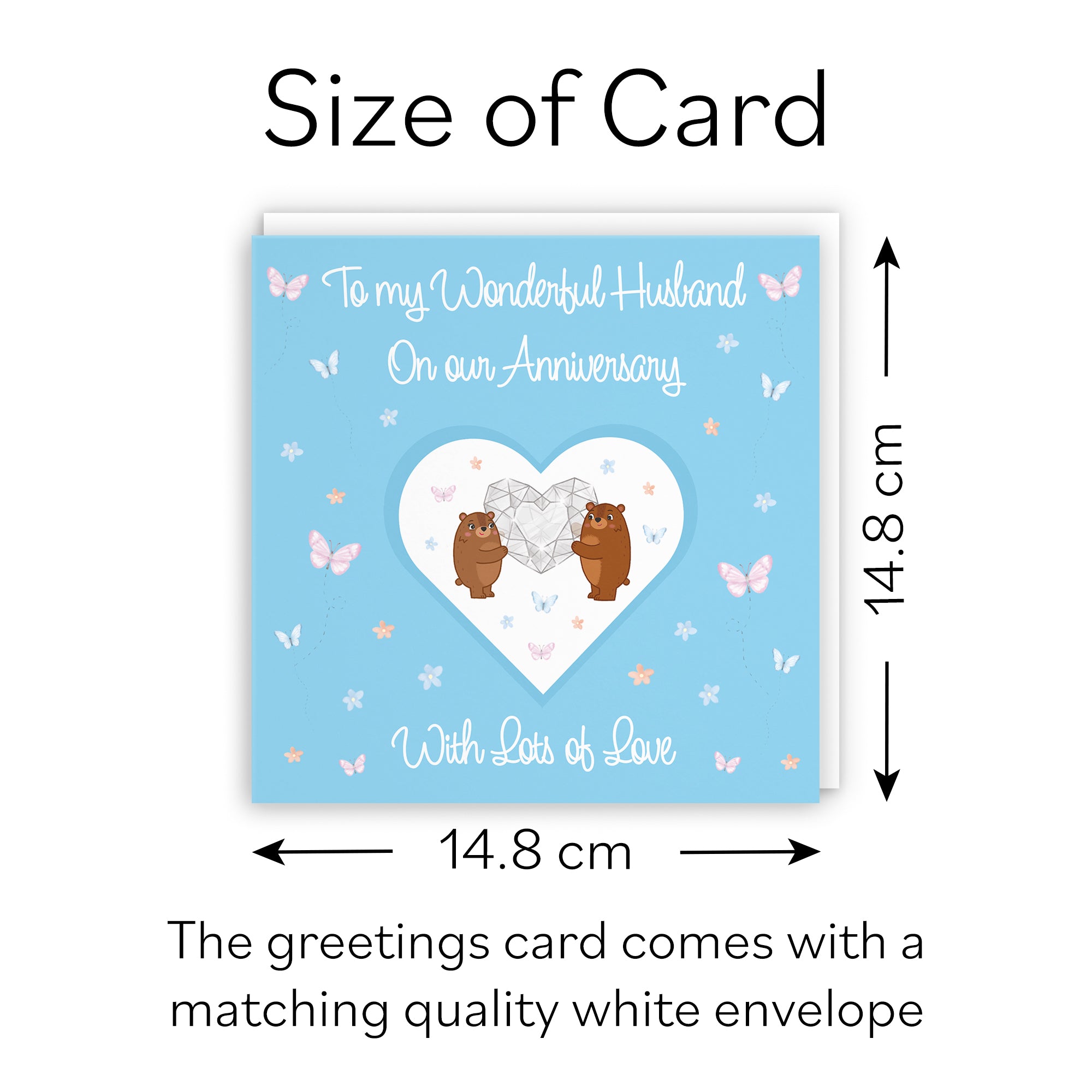 Husband Anniversary Card Romantic Meadows