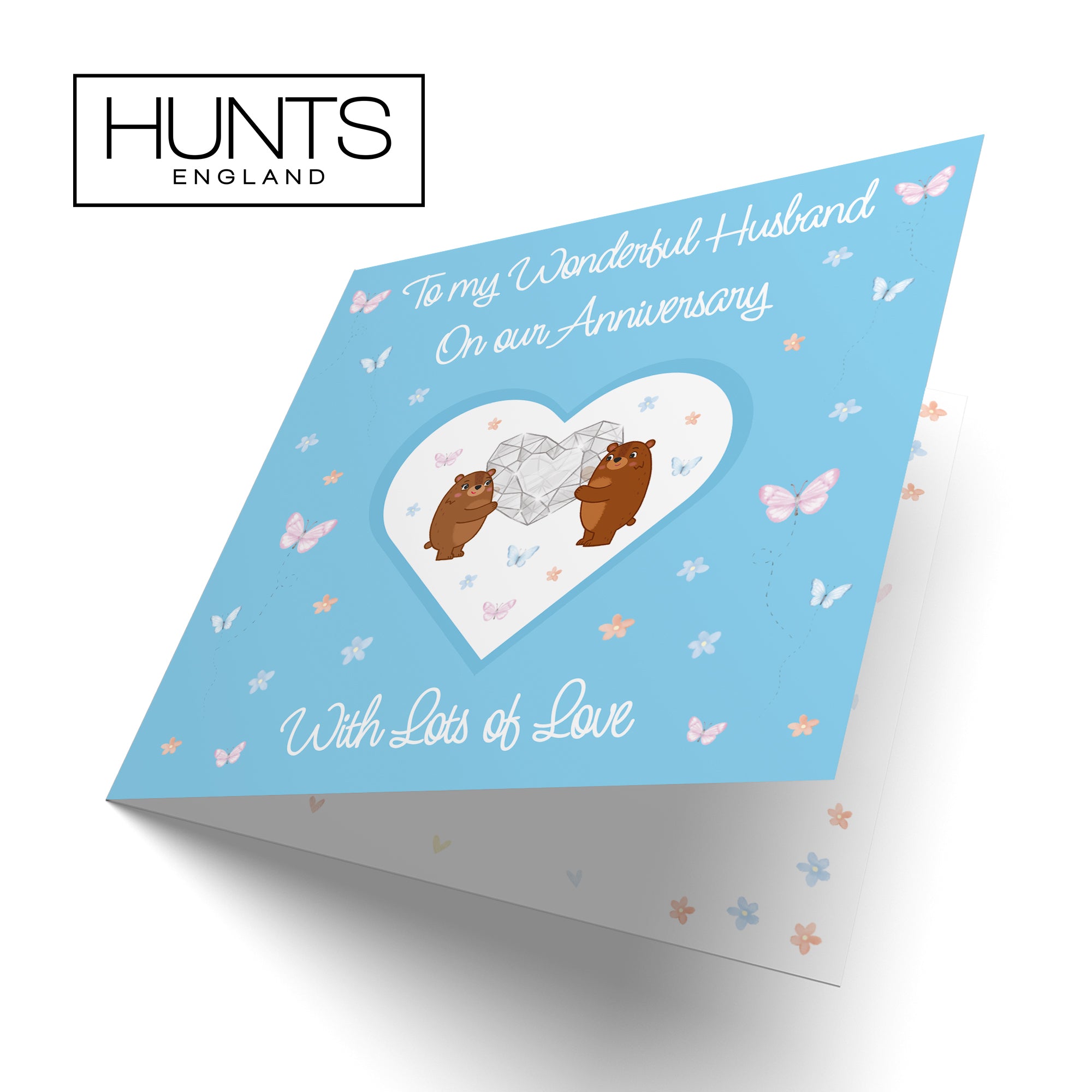 Husband Anniversary Card Romantic Meadows
