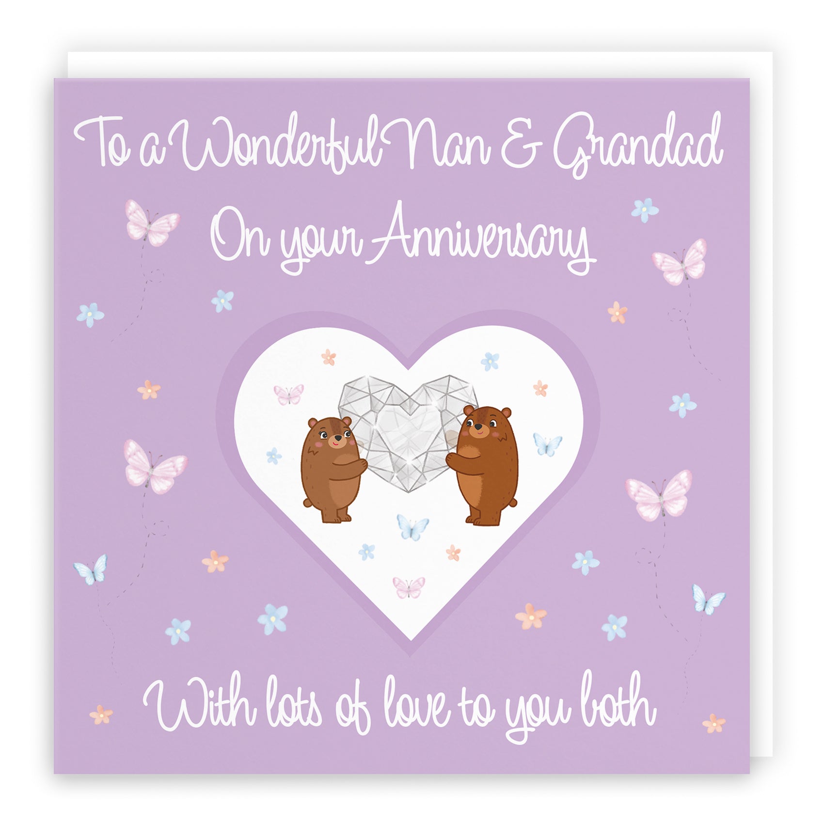 Nan And Grandad Anniversary Card Romantic Meadows