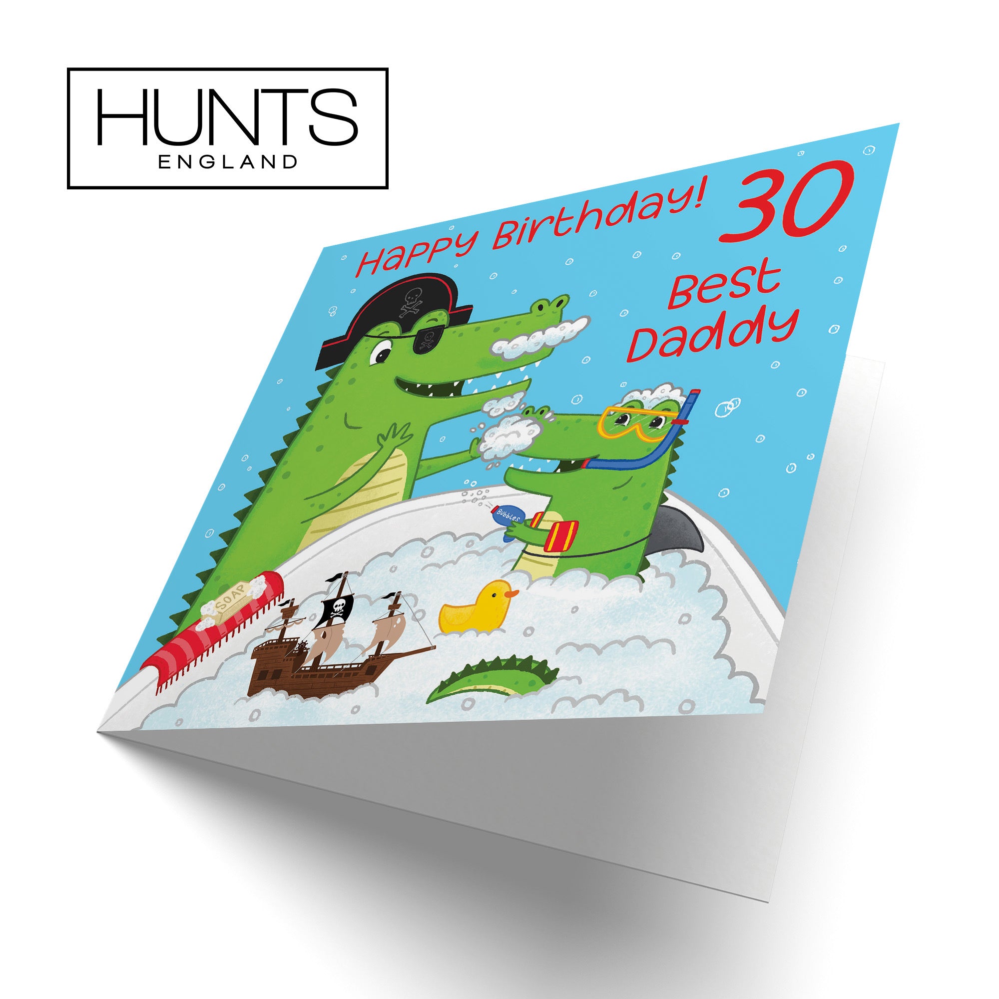 30th Daddy Birthday Crocodile Bath Time Card Imagination - Default Title (LG01652)