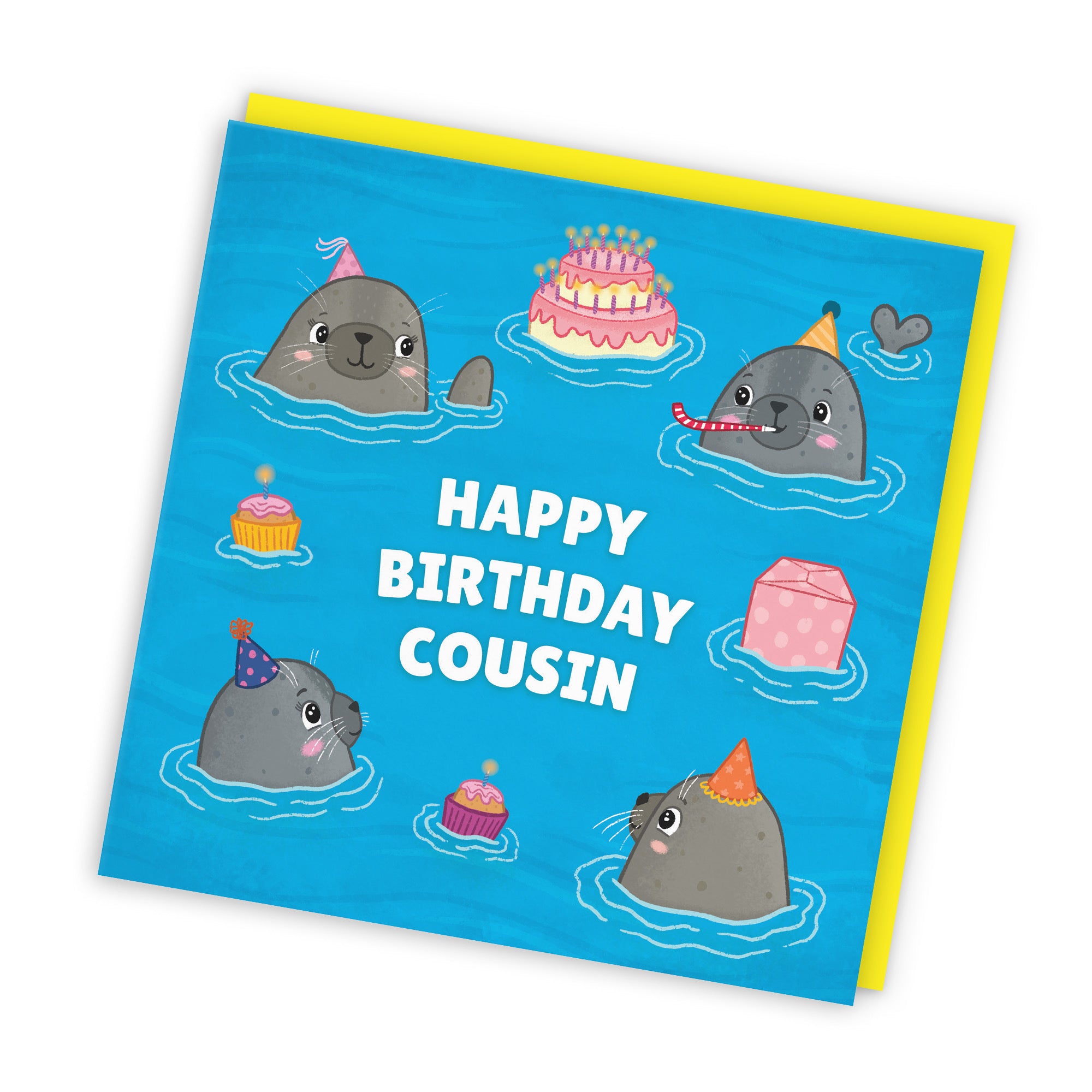 Cousin Cute Seals Birthday Card Ocean - Default Title (LG01737)
