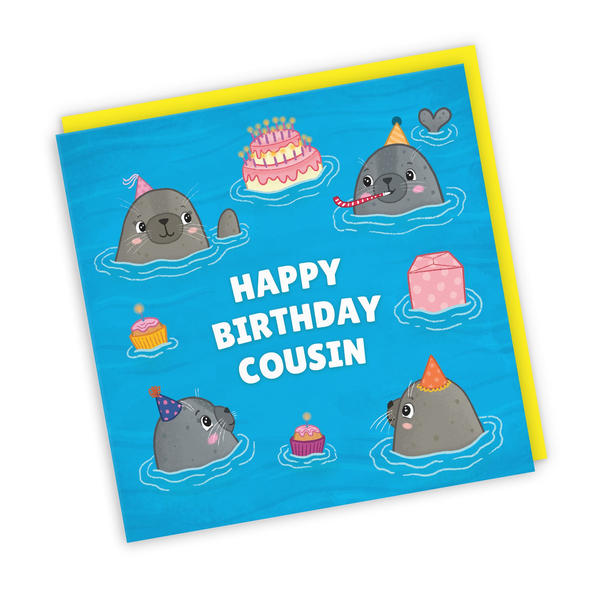 Cousin Cute Seals Birthday Card Ocean - Default Title (LG01737)