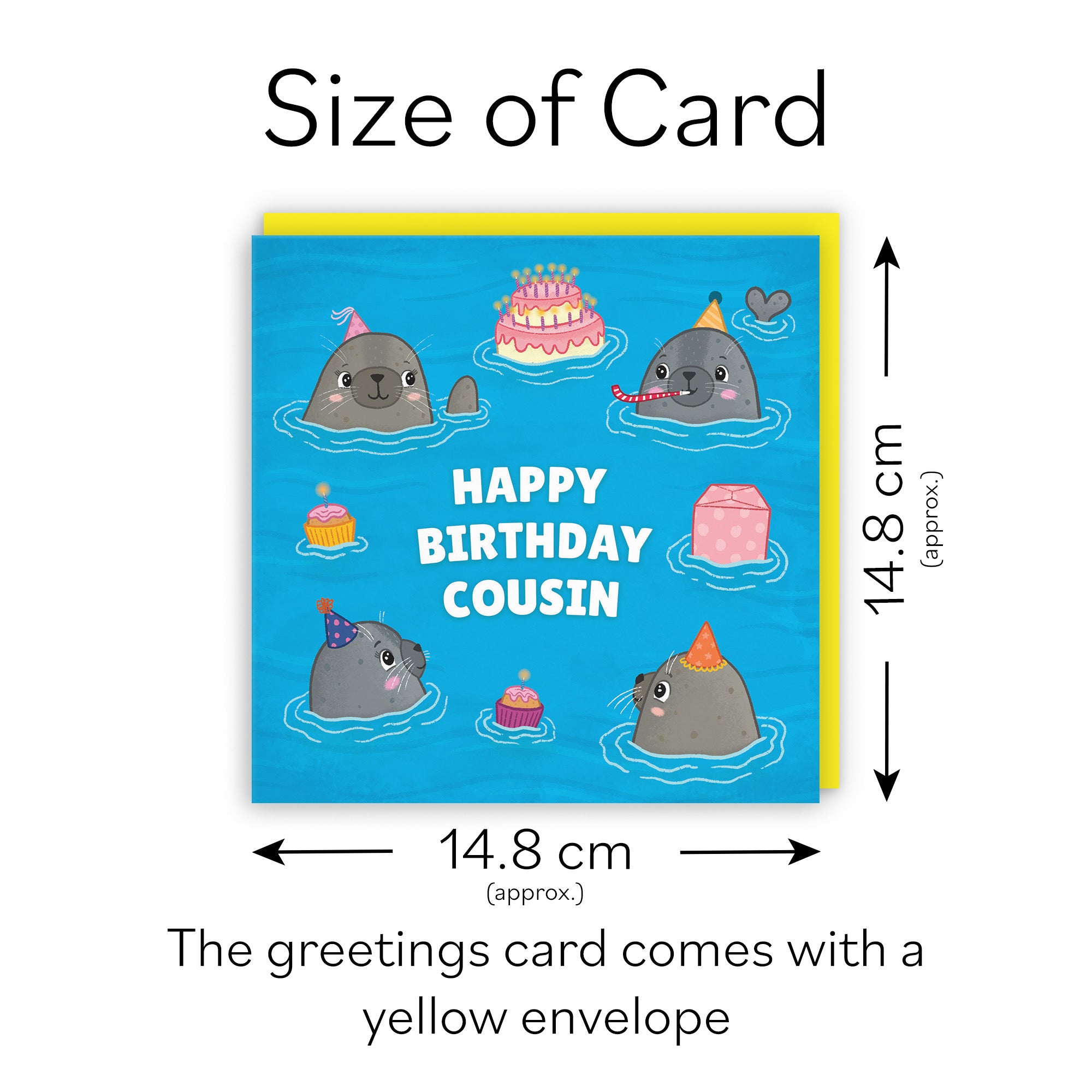 Cousin Cute Seals Birthday Card Ocean - Default Title (LG01737)