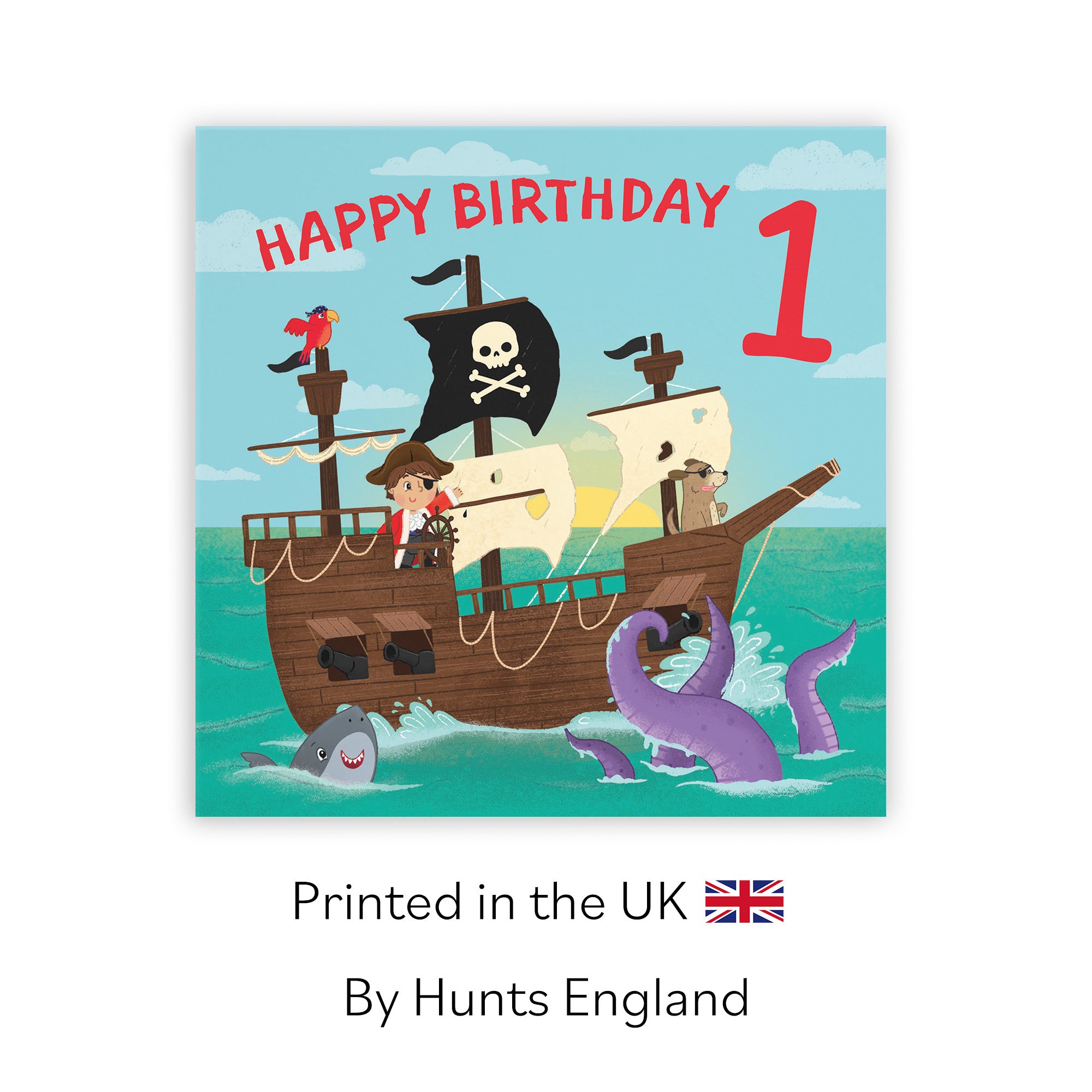 1st Boys Pirate Ship Birthday Card Imagination - Default Title (LG02007)