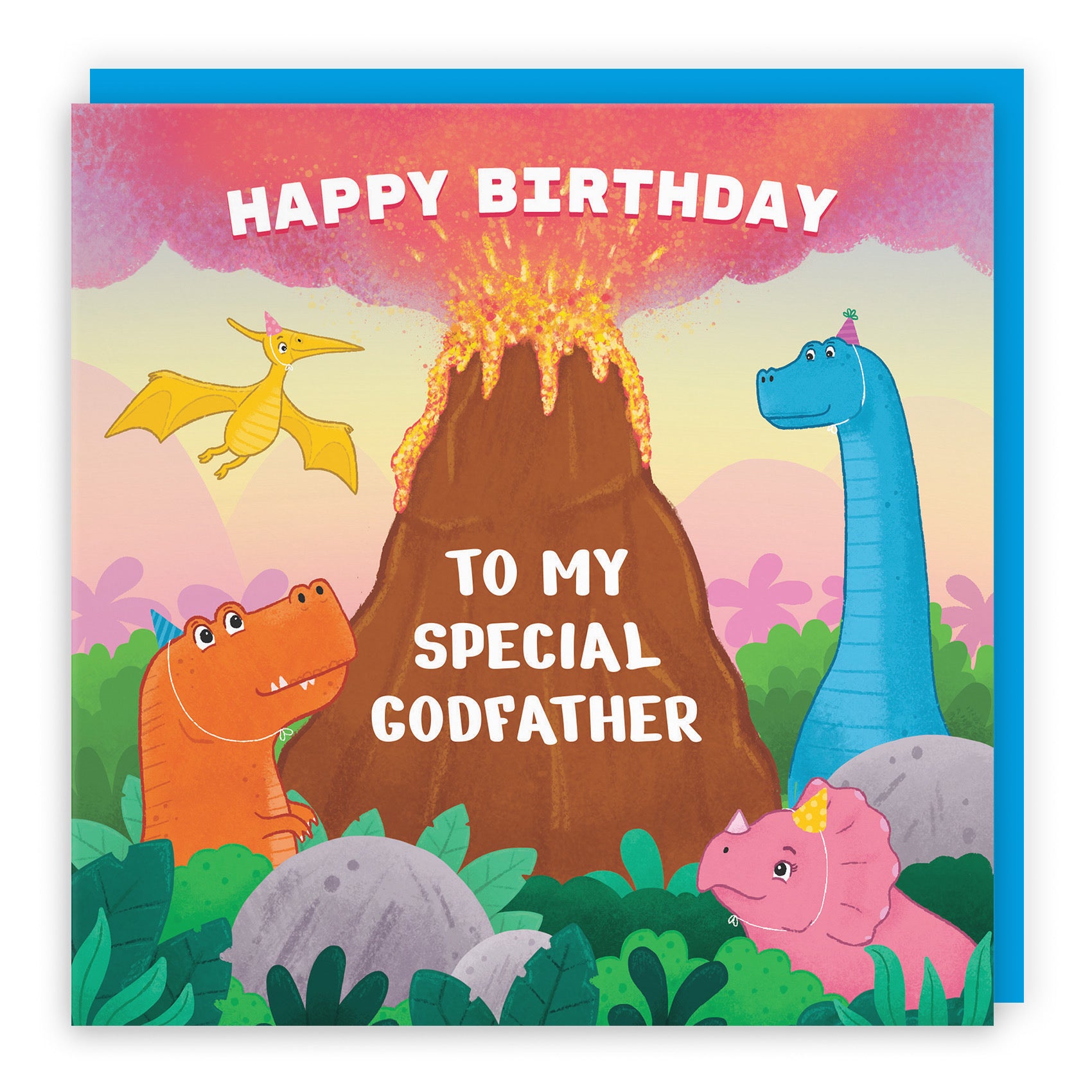 Godfather Dinosaur Birthday Card Volcano Imagination - Default Title (LG02054)