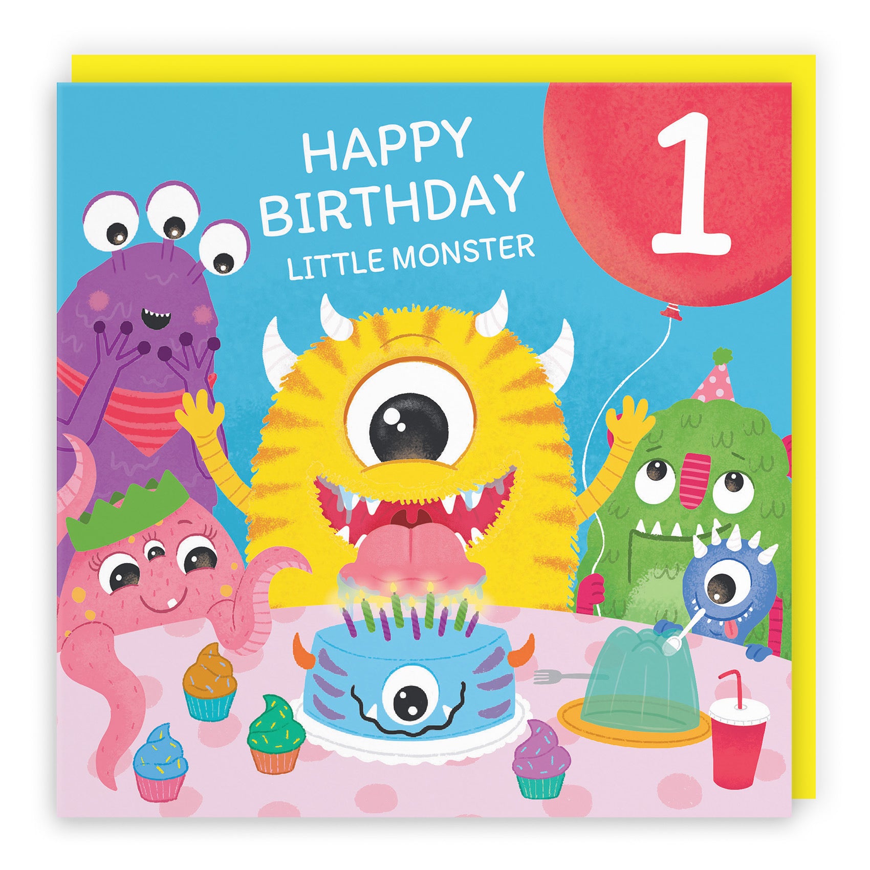 1st Birthday Monsters Party Card Little Monster Imagination - Default Title (LG02071)