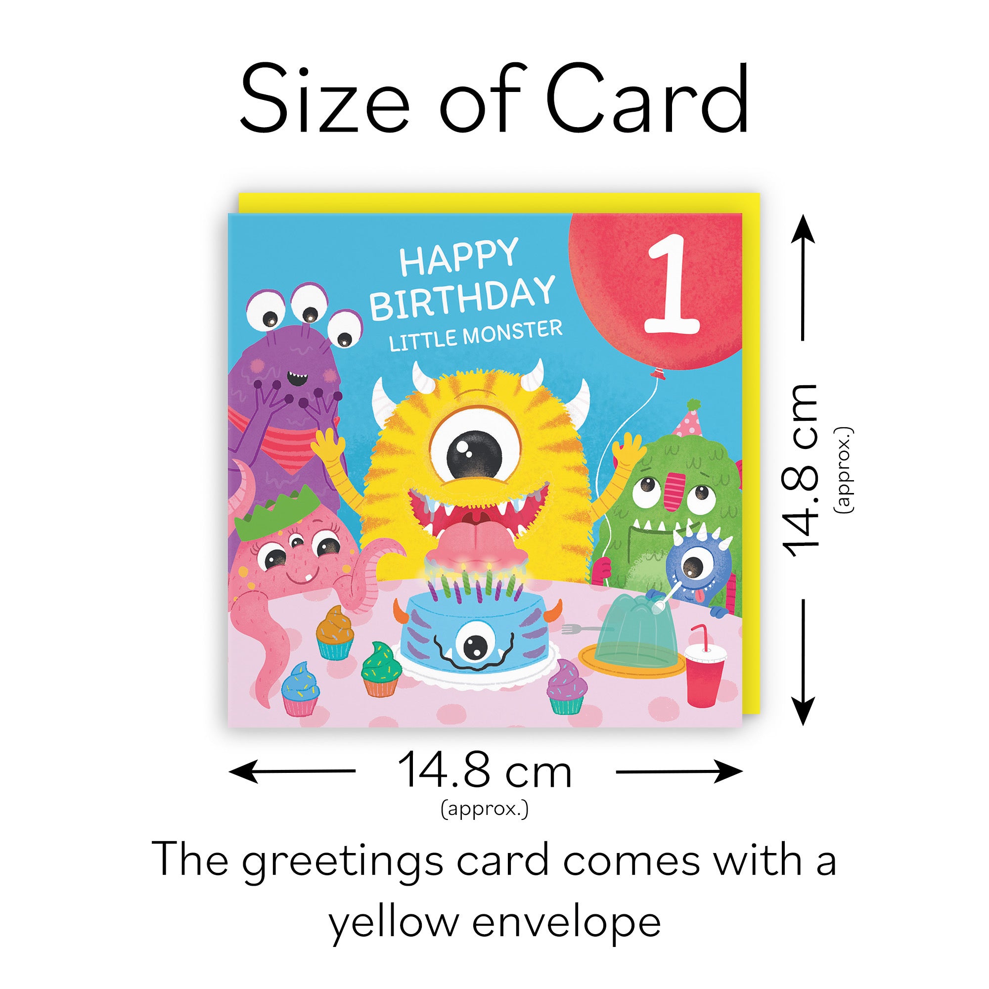 1st Birthday Monsters Party Card Little Monster Imagination - Default Title (LG02071)