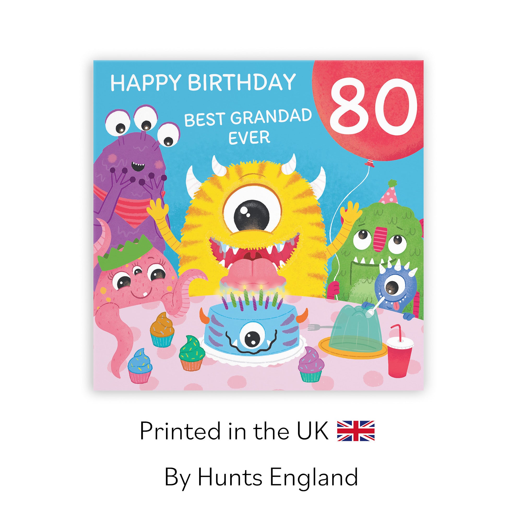 80th Grandad Monsters Party Birthday Card Imagination - Default Title (LG02110)