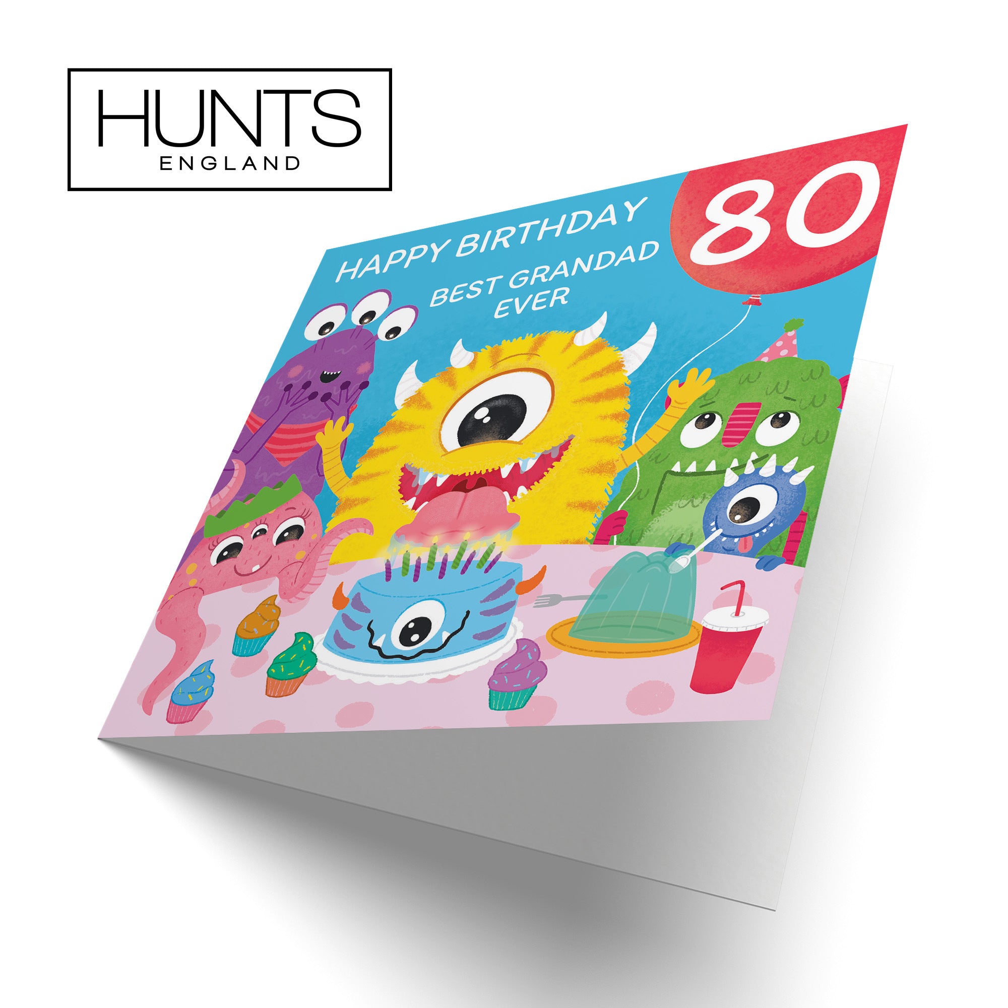 80th Grandad Monsters Party Birthday Card Imagination - Default Title (LG02110)