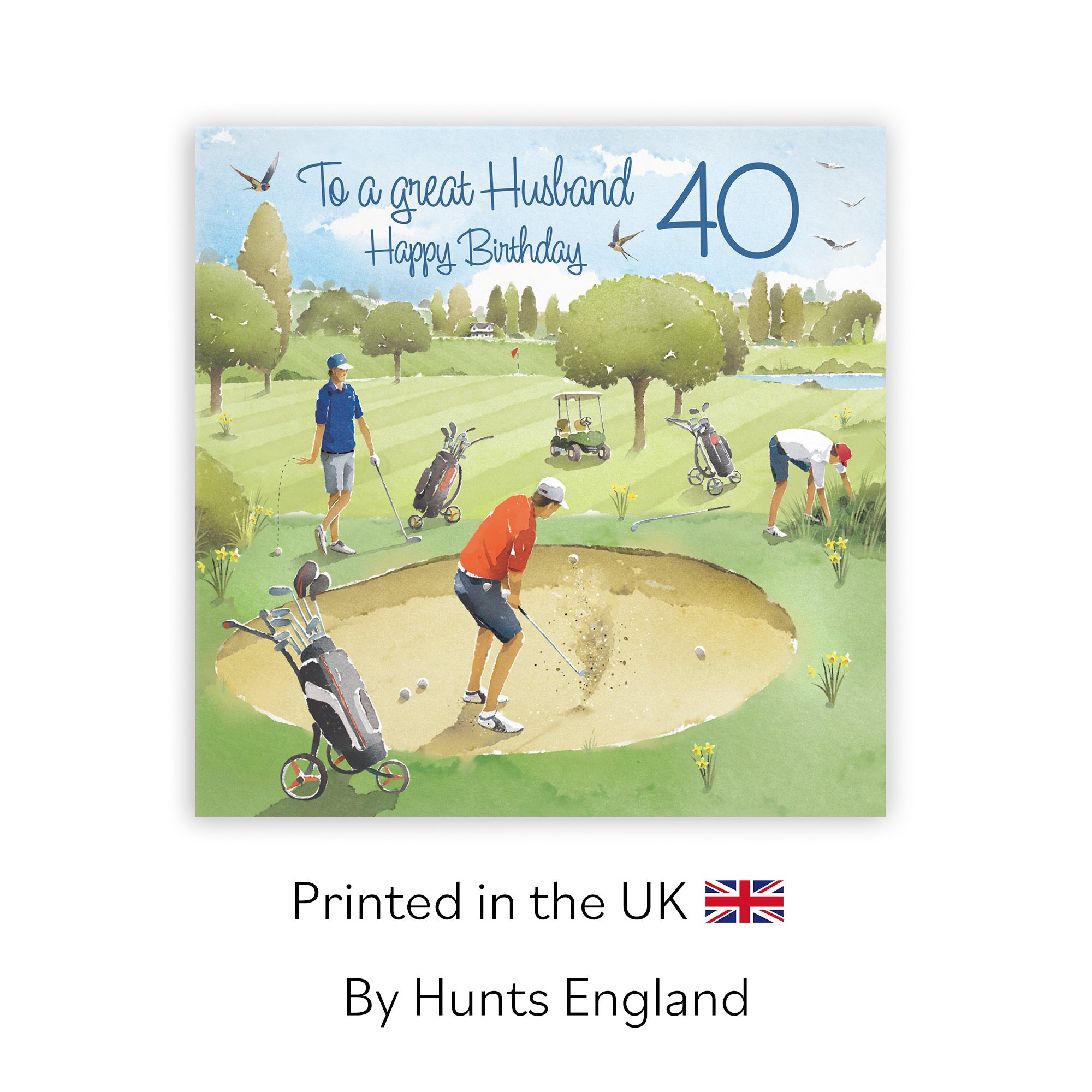 40th Husband Golfing Birthday Card Golf Bunker Milo's Gallery - Default Title (RT03878)