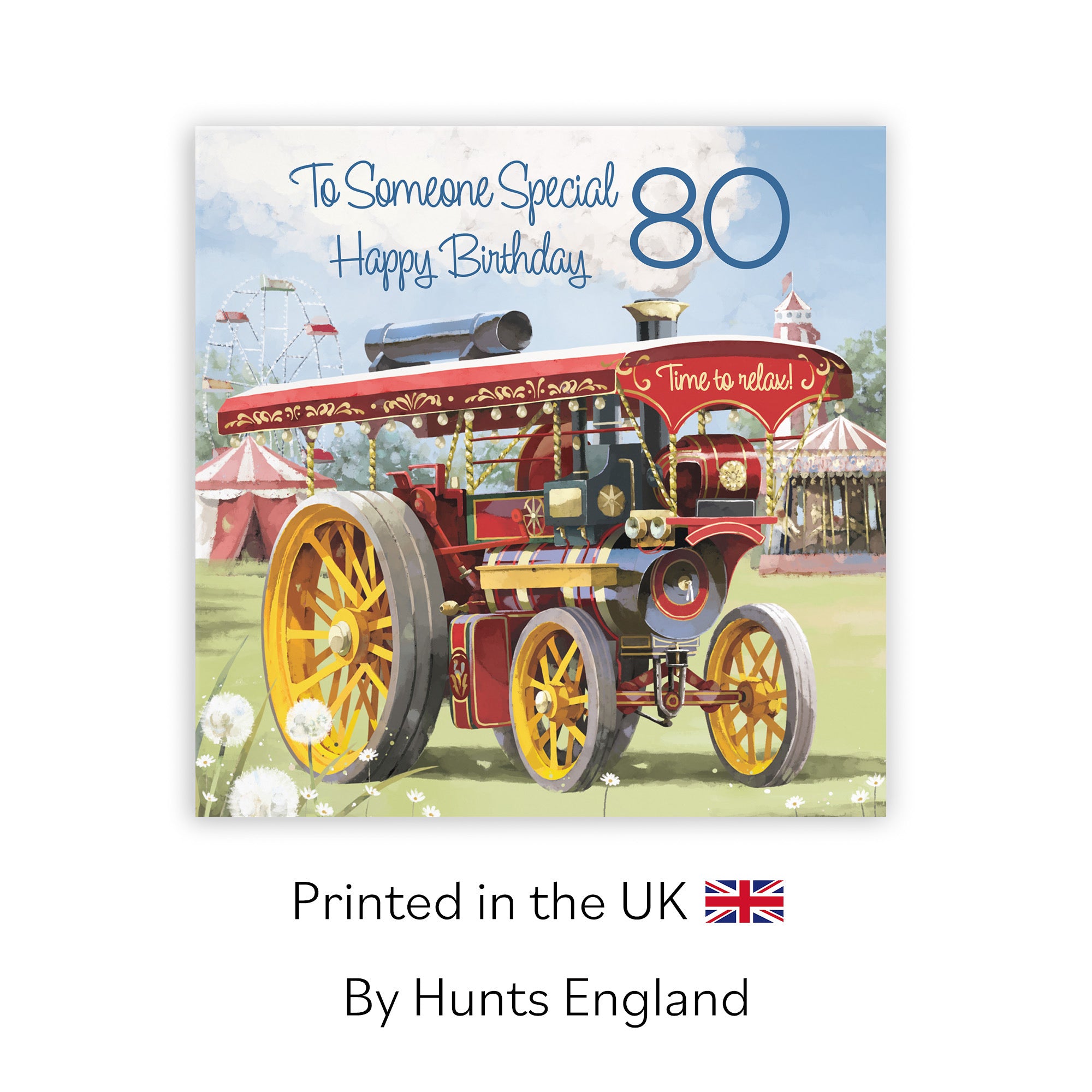 80th Someone Special Traction Engine Birthday Card Milo's Gallery - Default Title (RT03902)