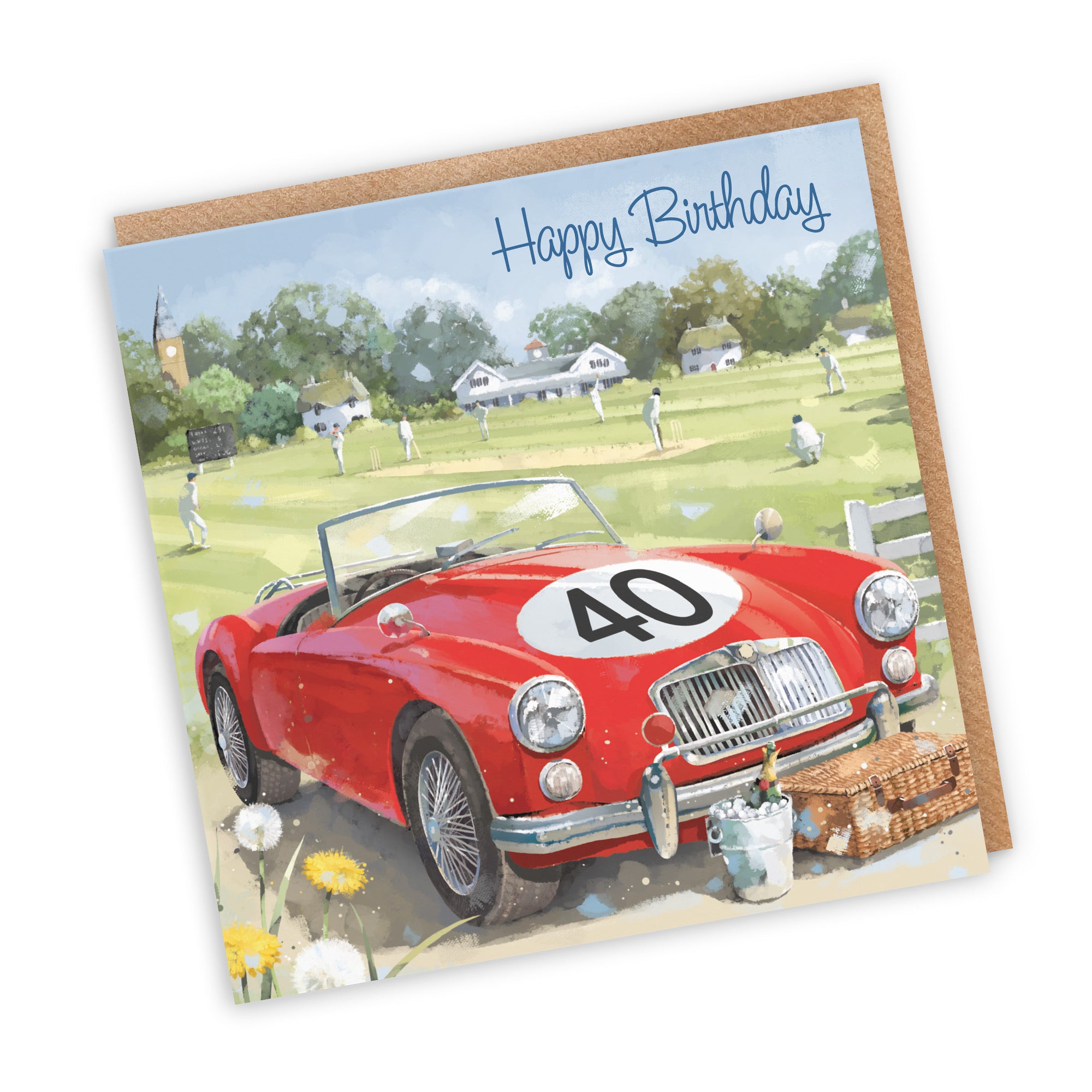 40th Classic Sports Car Birthday Card Milo's Gallery - Default Title (RT05659)