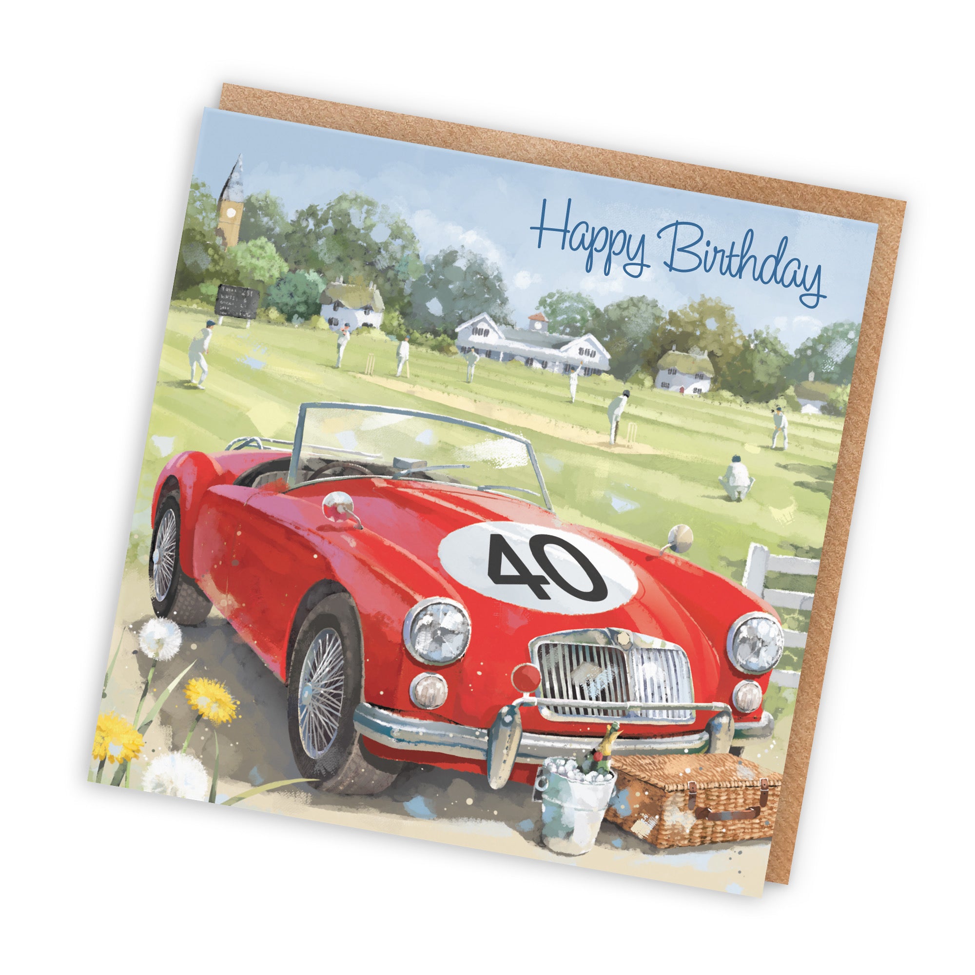 40th Classic Sports Car Birthday Card Milo's Gallery - Default Title (RT05659)