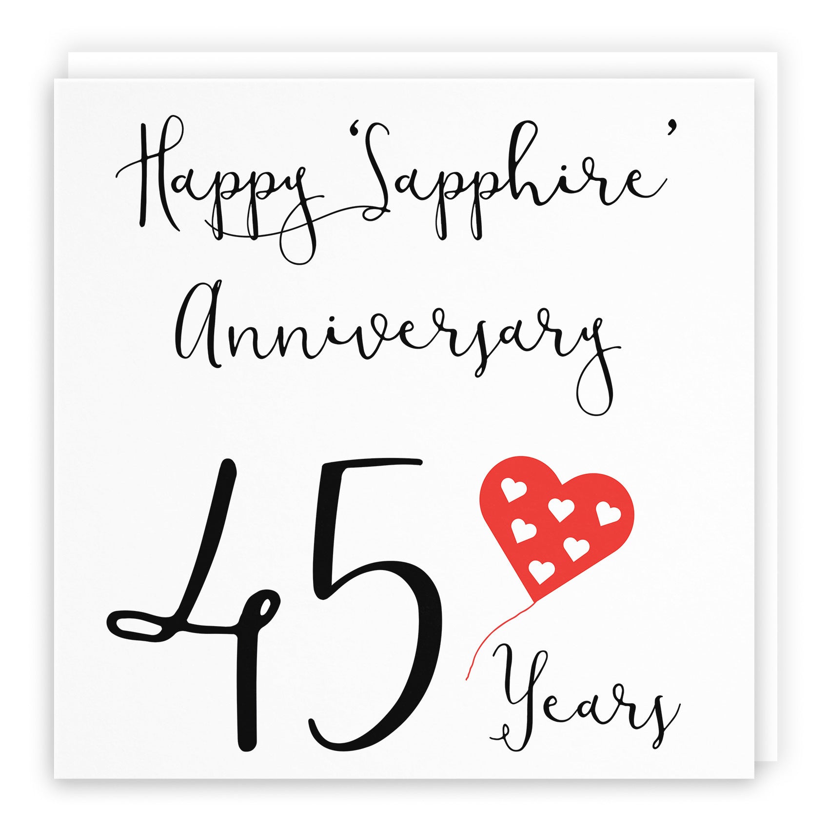 45th Anniversary Card Sapphire Red Heart - Default Title (TH02045)